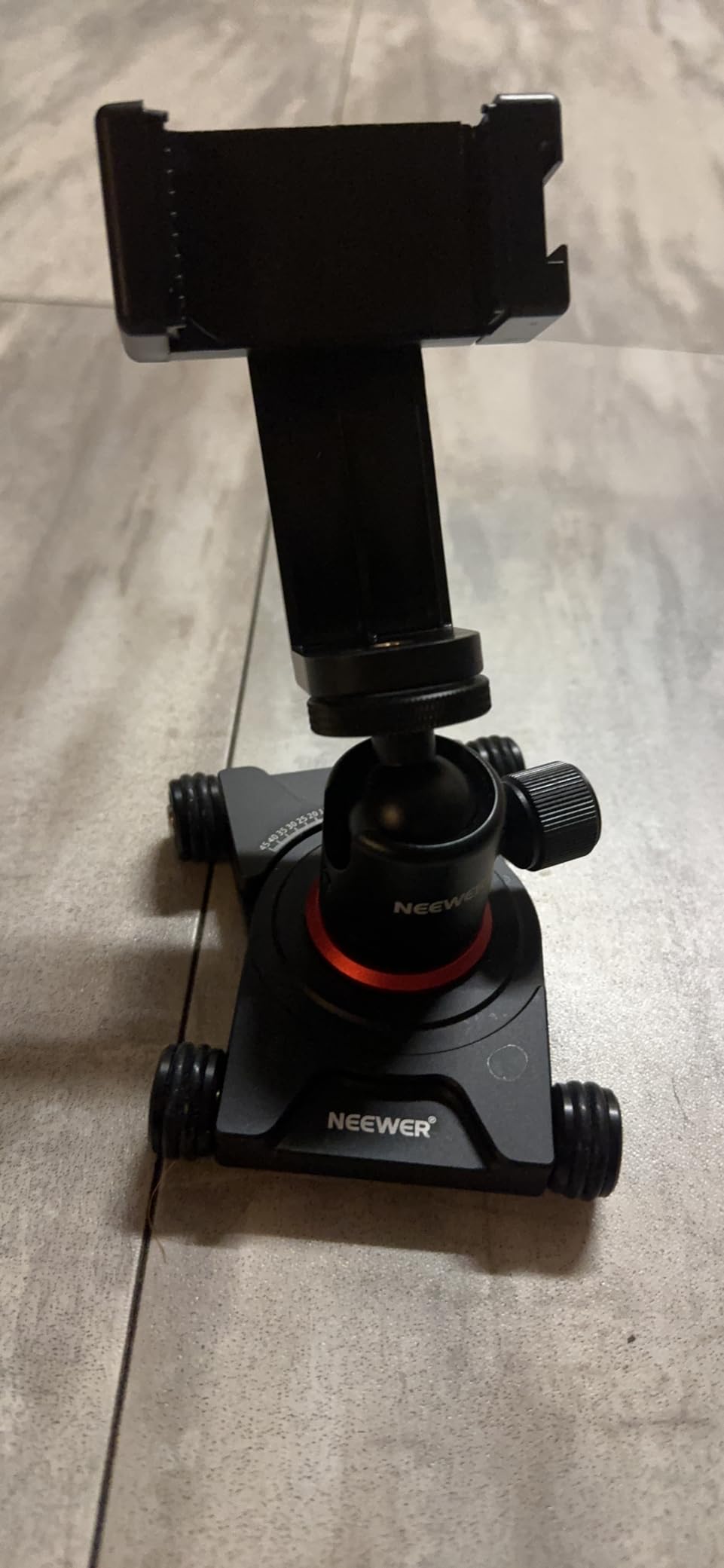 NEEWER Camera Slider Dolly with Ball Head & Phone Clamp,4 Wheeled Tabletop Dolly Manual Skater with 360° Panorama Compatible with DSLR Camera Video Camcorder GoPro iPhone and Android Smartphone, SD001 customer photo 2