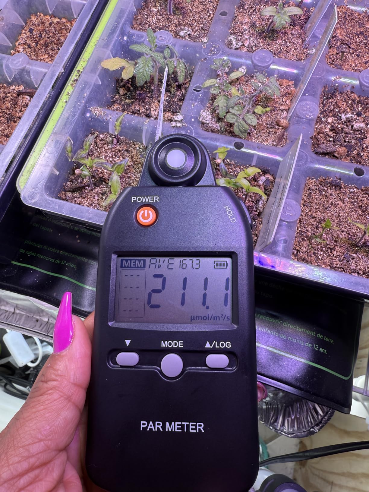 Quantum PAR Meter Full-Spectrum High Precision PPFD Tester for Photosynthetic Activity of Indoor and Outdoor Plants 400-700nm Light Lux Tester customer photo 2
