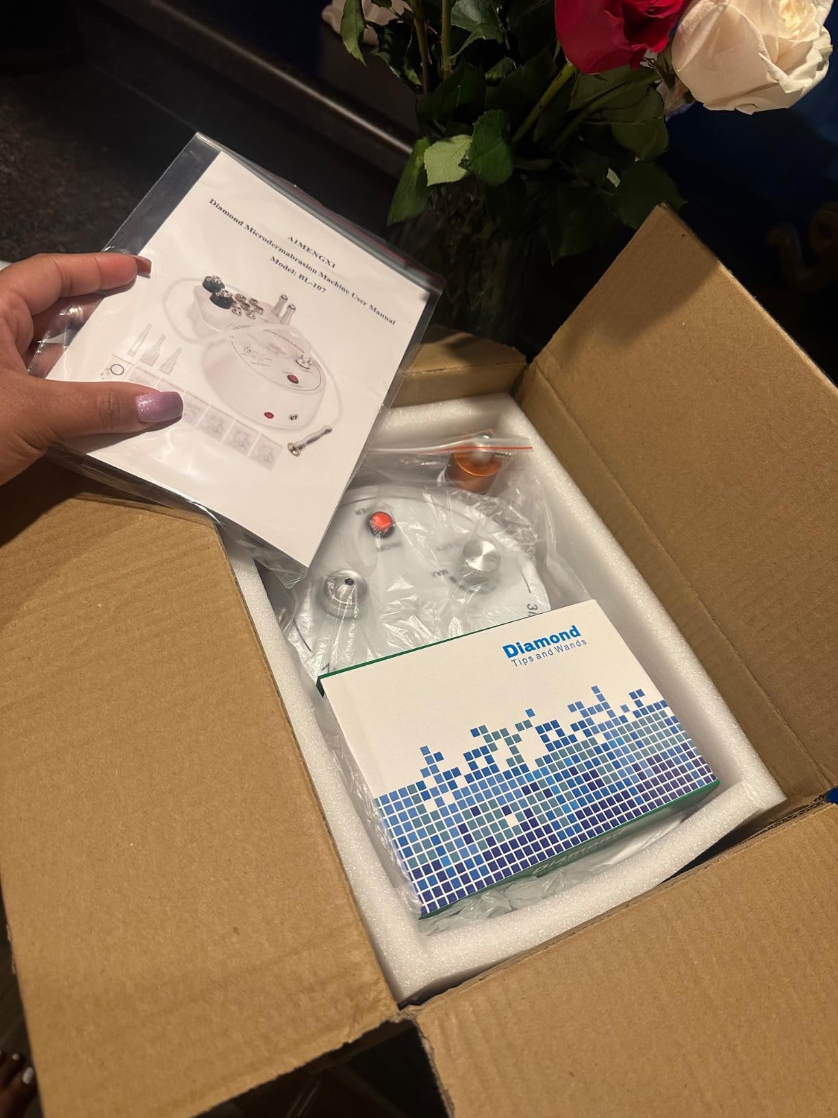 3 in 1 Diamond Microdermabrasion Machine, Professional Microdermabrasion Device with Vacuum Spray, Beauty Facial Skin Care Dermabrasion Equipment for Salon Personal Home Use customer photo 1