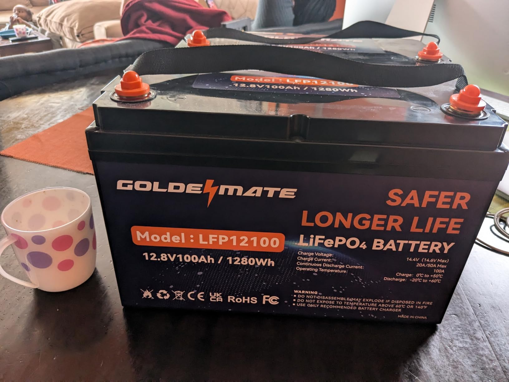 12V 100Ah LiFePO4 Battery, Up to 15000 Deep Cycles Group 31 Lithium Battery, Built-in 100A BMS, Perfect for RV, Solar, Camping, Marine, Trolling Motor and Off-Grid Applications customer photo 2