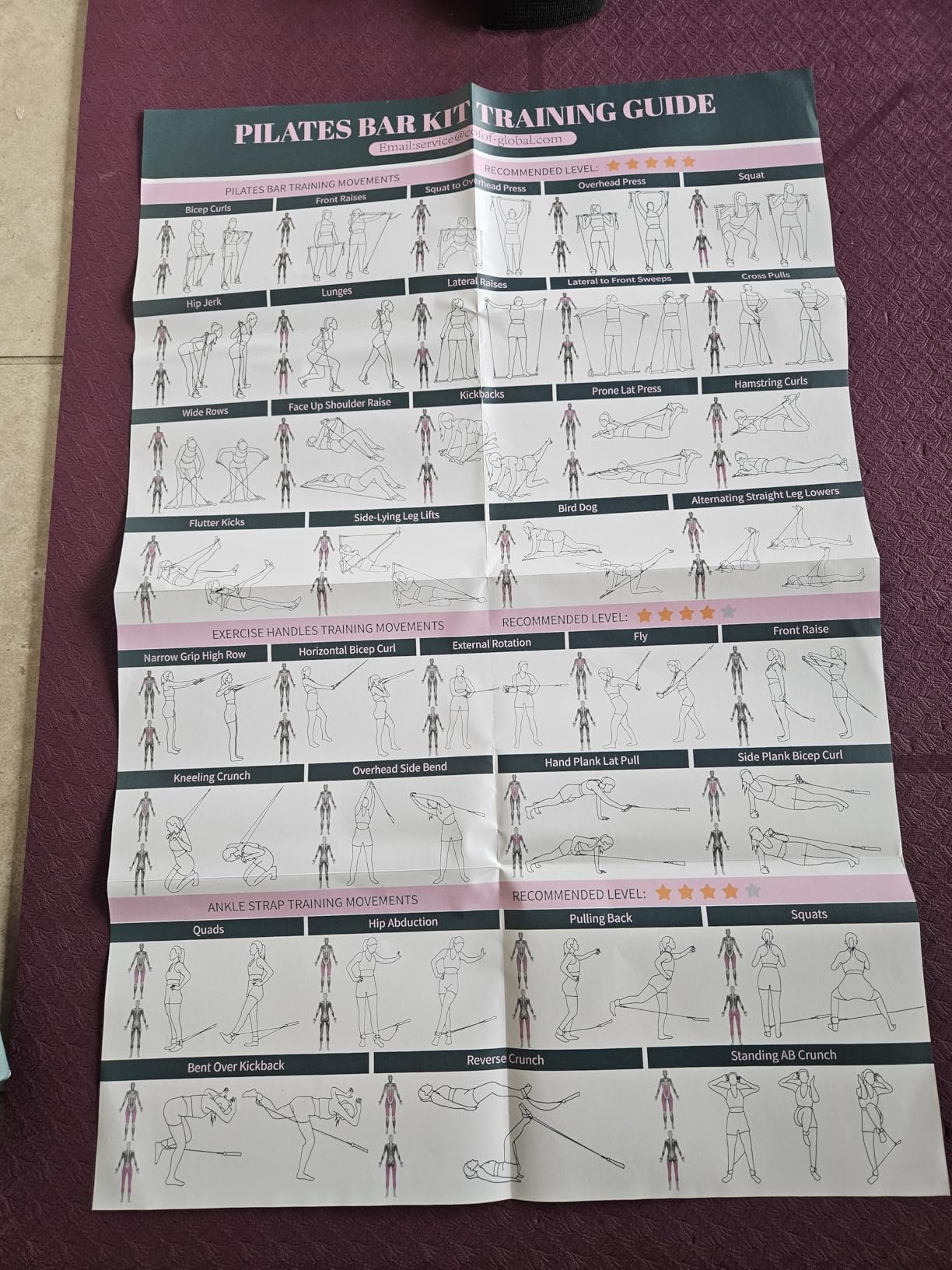 Pilates Bar Kit with Resistance Bands, Multifunctional Yoga Pilates Bar with Heavy-Duty Metal Adjustment Buckle, Portable Home Gym Pilates Resistance Bar Kit for Women Full Body Workouts customer photo 1