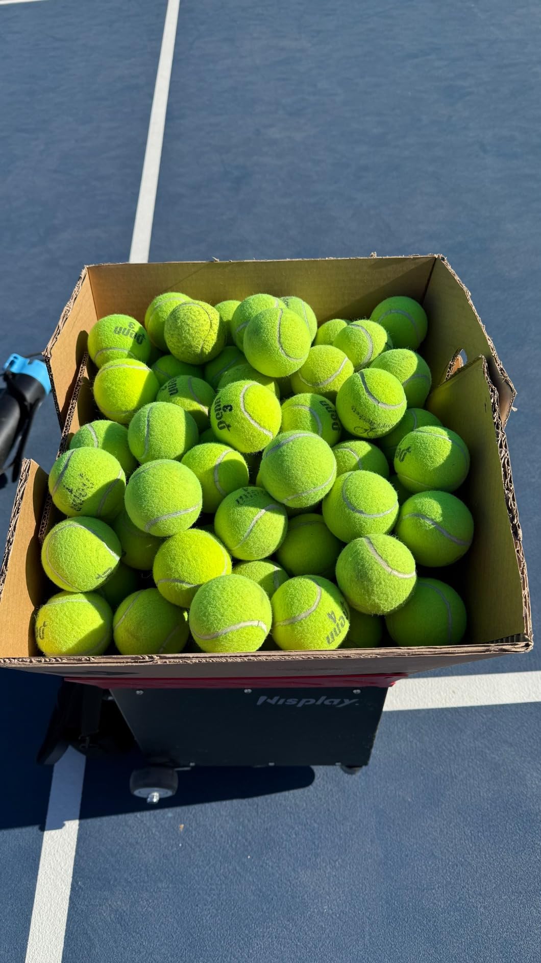 Portable Tennis Ball Machine (26lbs) - Dual Motor for TopSpin and Backspin, 80+ Balls, Max 68MPH, 4+ Hours Play with External Lithium Battery customer photo 1