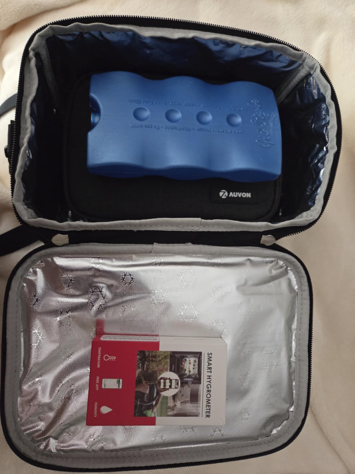 AUVON Insulin Cooler Travel Case with 4 x 160g Ice Packs for Longer Cooling Effect, TSA-Approved Medication Cooler Bag for 8 Insulin Pens & Diabetic Supplies customer photo 2