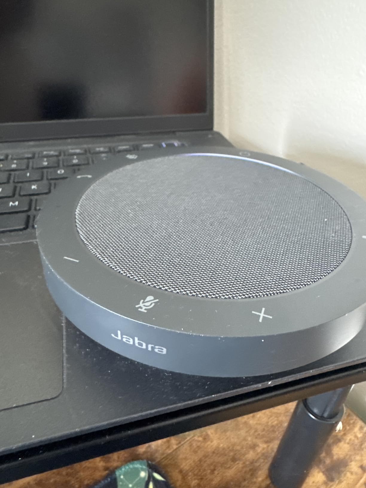 Jabra Speak2 40 Portable Speakerphone - 4 Noise-Cancelling Mics, Full-Range 50mm Portable Speaker, Wideband Audio and USB-A and USB-C Connections - Certified for Zoom and Google Meet - Dark Grey customer photo 1