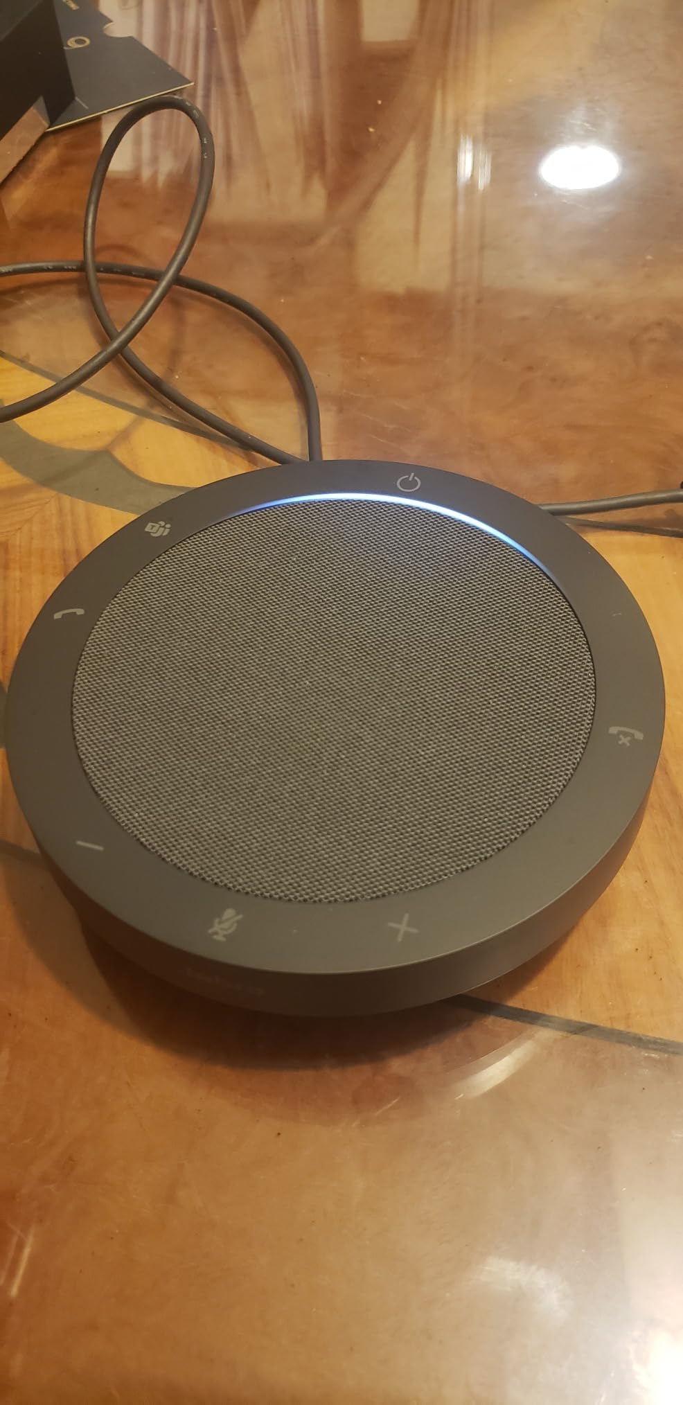 Jabra Speak2 40 Portable Speakerphone - 4 Noise-Cancelling Mics, Full-Range 50mm Portable Speaker, Wideband Audio and USB-A and USB-C Connections - Certified for Zoom and Google Meet - Dark Grey customer photo 2