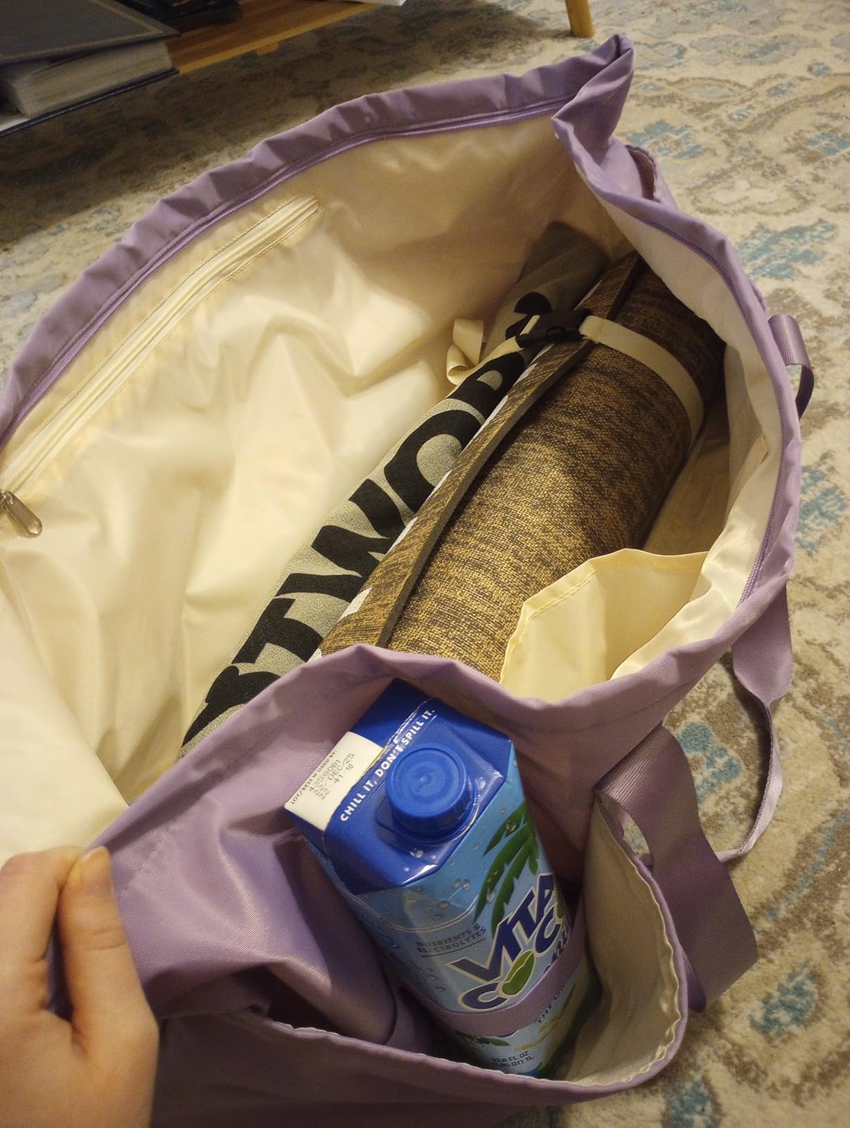 Large Yoga Mat Bag with Shoes Compartment and Wet Pocket Ladies Pilates Gym Tote Bag with Yoga Mat Holder Strap for Women Men Workout Carrier Stuff Accessories customer photo 1