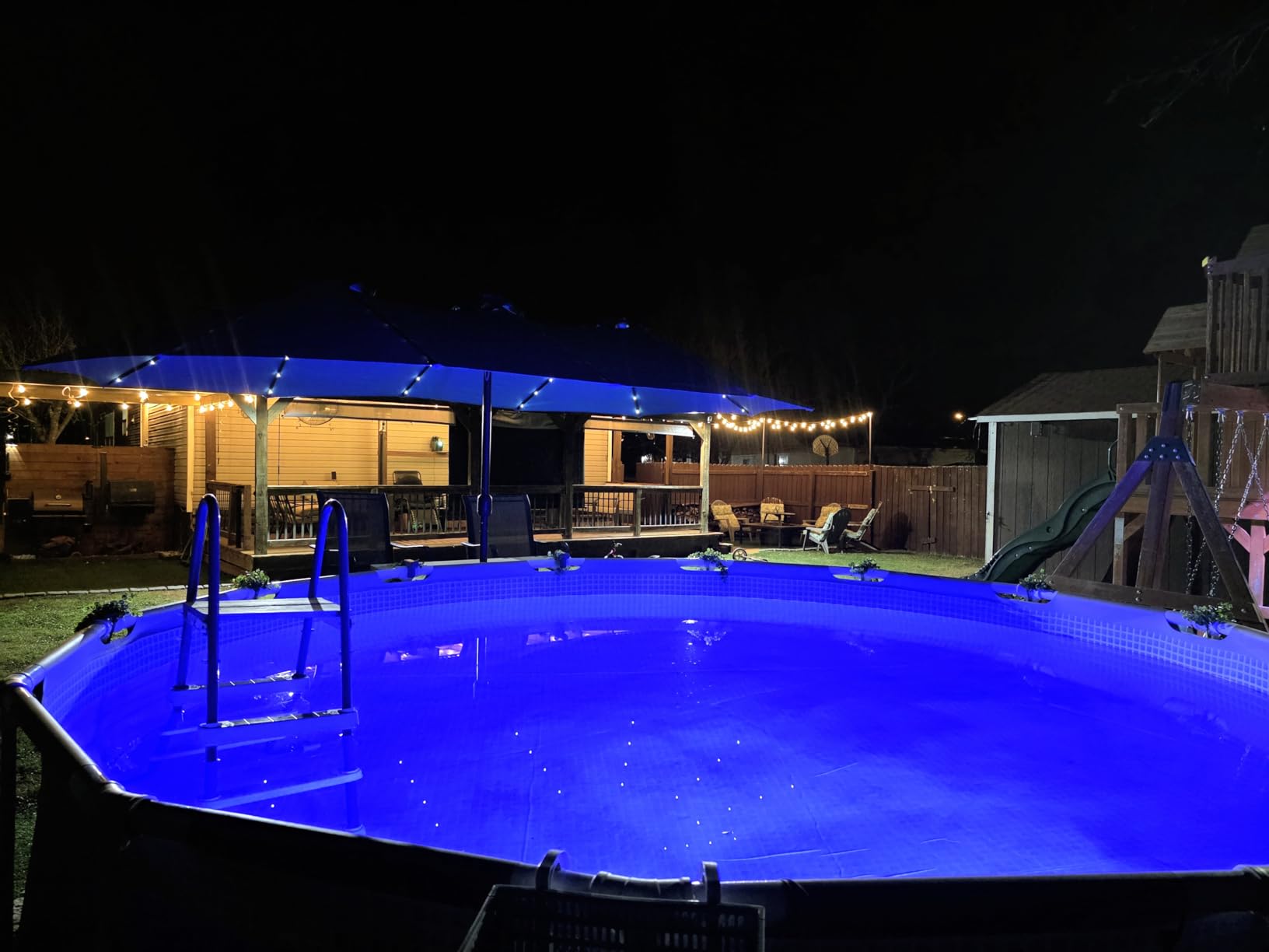 LyLmLe LED Pool Lights, 20W Smart RGB Magnetic Submersible Light with APP Control, 800lm Dimmable, IP68 Waterproof 12V Nicheless Underwater Lights for Inground Aboveground Pools customer photo 1