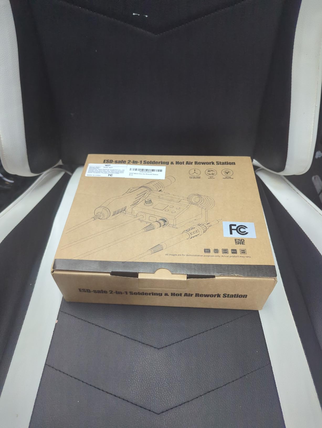 WEP 882D Soldering Iron Station 2-IN-1 SMD Hot Air Rework Station with 2 Spools of Solder Wire, 5 Soldering Tips, 3 Hot Air Nozzles, Brass Wool Tip Cleaner, Tweezers, Desoldering pump customer photo 2