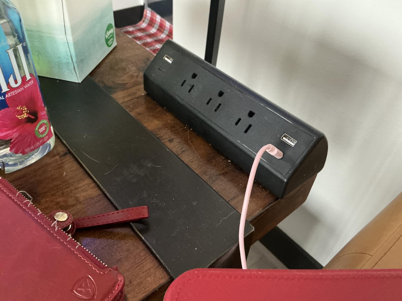 Jgstkcity Desk Clamp Power Strip USB C, 40W Total Fast Charging Station, 4 PD 20W USB C Ports, Desk Edge Mount Surge Protector, 5 Outlets, Fit 1.96