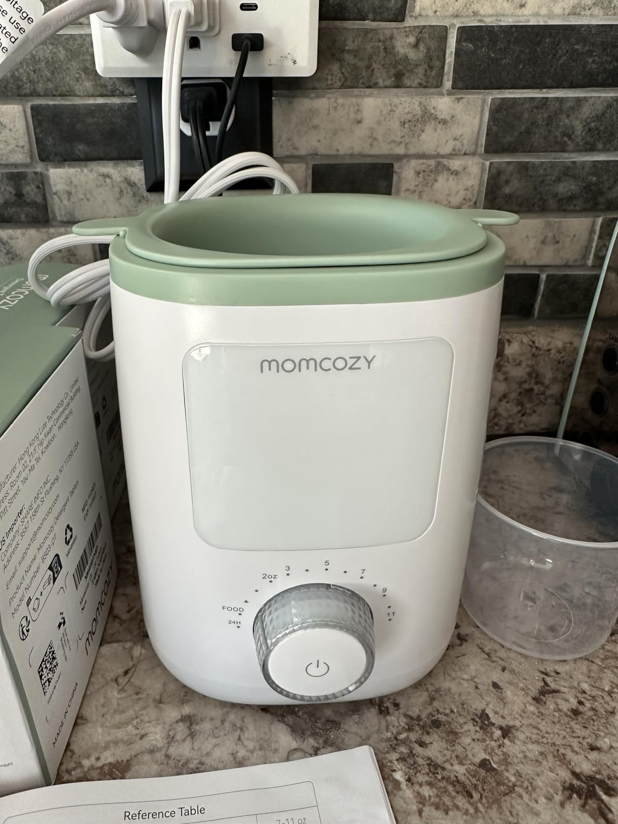 Momcozy Baby Bottle Warmer for Breast Milk Formula Food, Fullest Nutrients Preserved, Fast Heat, Night Light for Nighttime Breastfeeding, One-Touch Easy Use, Newborn Essentials Supplies Gift for Mom customer photo 1