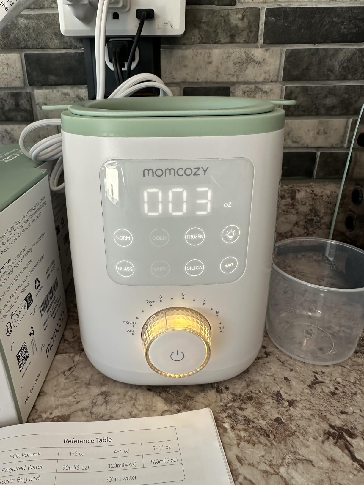 Momcozy Baby Bottle Warmer for Breast Milk Formula Food, Fullest Nutrients Preserved, Fast Heat, Night Light for Nighttime Breastfeeding, One-Touch Easy Use, Newborn Essentials Supplies Gift for Mom customer photo 2