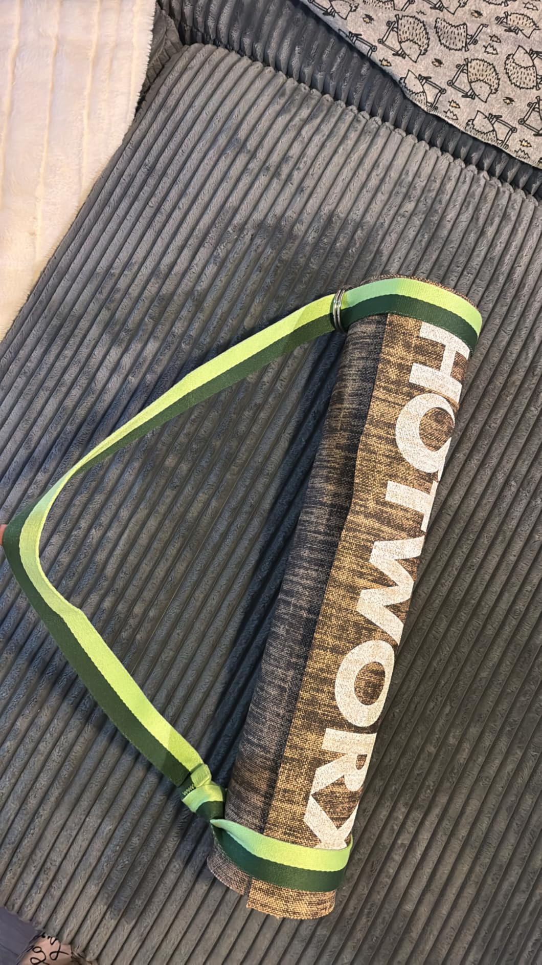 TECEUM Yoga Strap & Mat Strap - 2 IN 1 - Cotton - 6 ft 8 ft 10 ft (30+ colors) - Adjustable Non-Slip Belt for Yoga, Pilates, Stretching, Physical Therapy, Fitness & Home Workout - For Carrying Mats customer photo 1