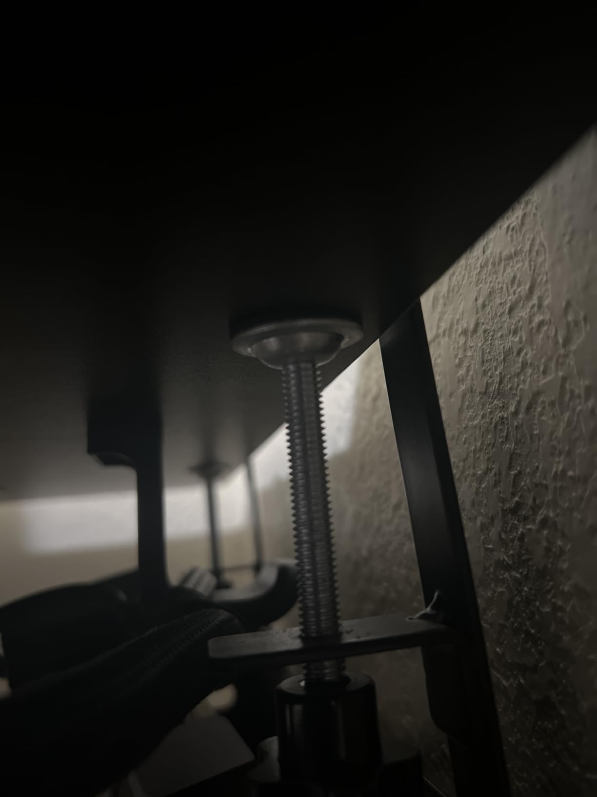 Under Desk Cable Management Tray No Drill, Metal Mesh Cable Management Under Desk with Clamp Mount, 2 Hole Cable Tray with Wire Management and Cord Organizer for Home Office Standing Desk customer photo 2