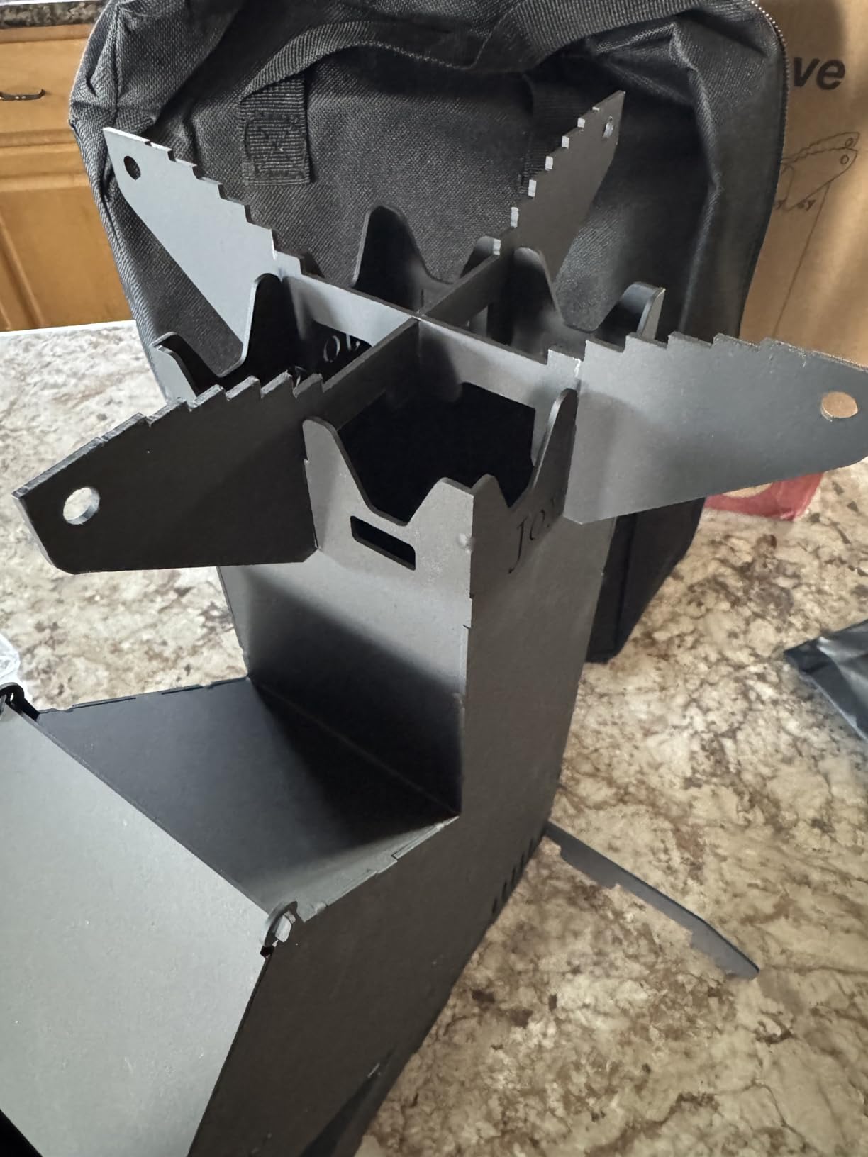 Rocket Stove for Cooking Portable Wood Burning Wood Fire Camping Backyard Cooking Outdoor Events BBQ Comes with Storage Bag customer photo 2