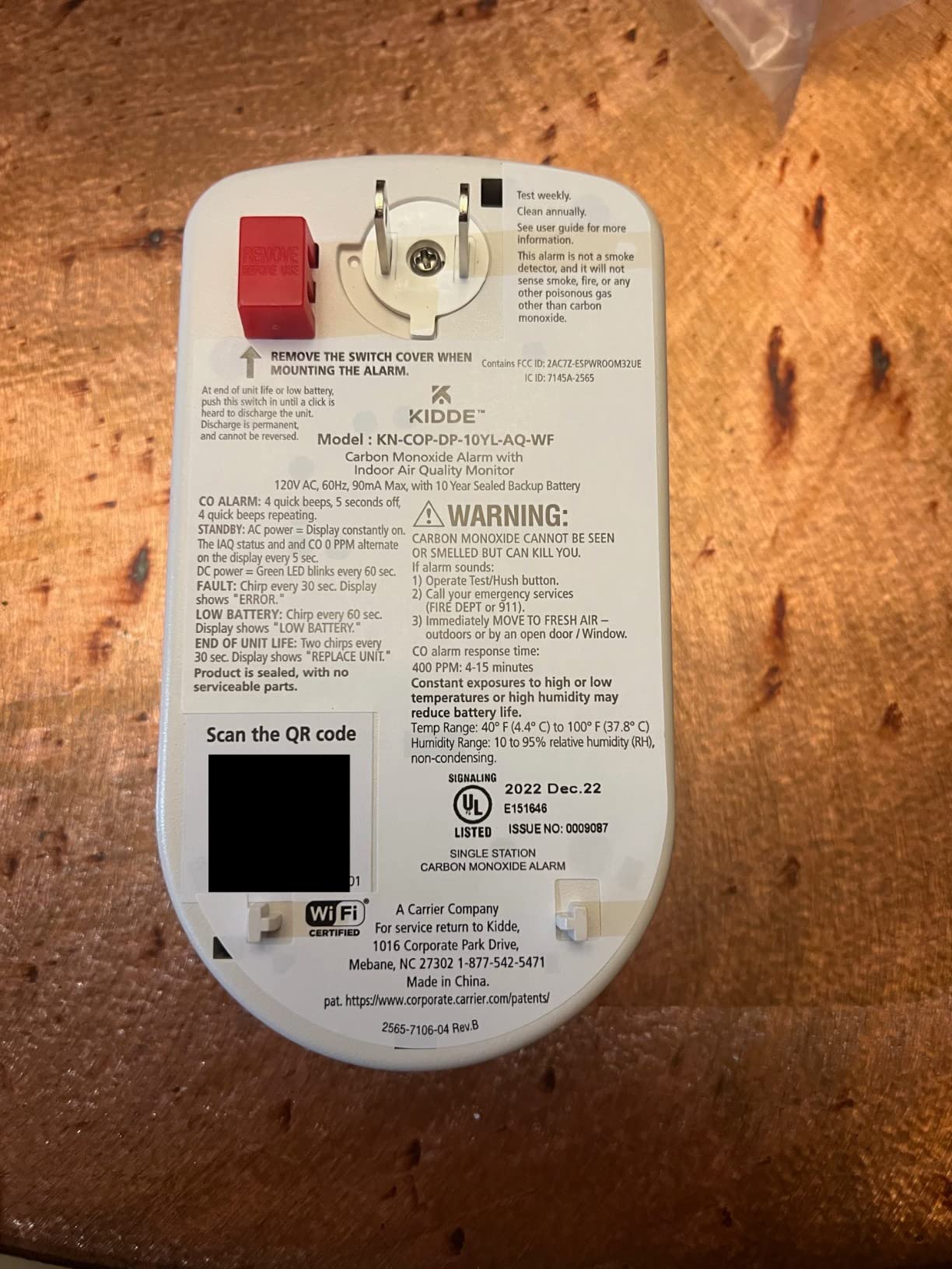 Kidde Smart Carbon Monoxide Detector & Indoor Air Quality Monitor, Plug In Wall, WiFi, Alexa Compatible Device, Voice & App Alerts customer photo 1