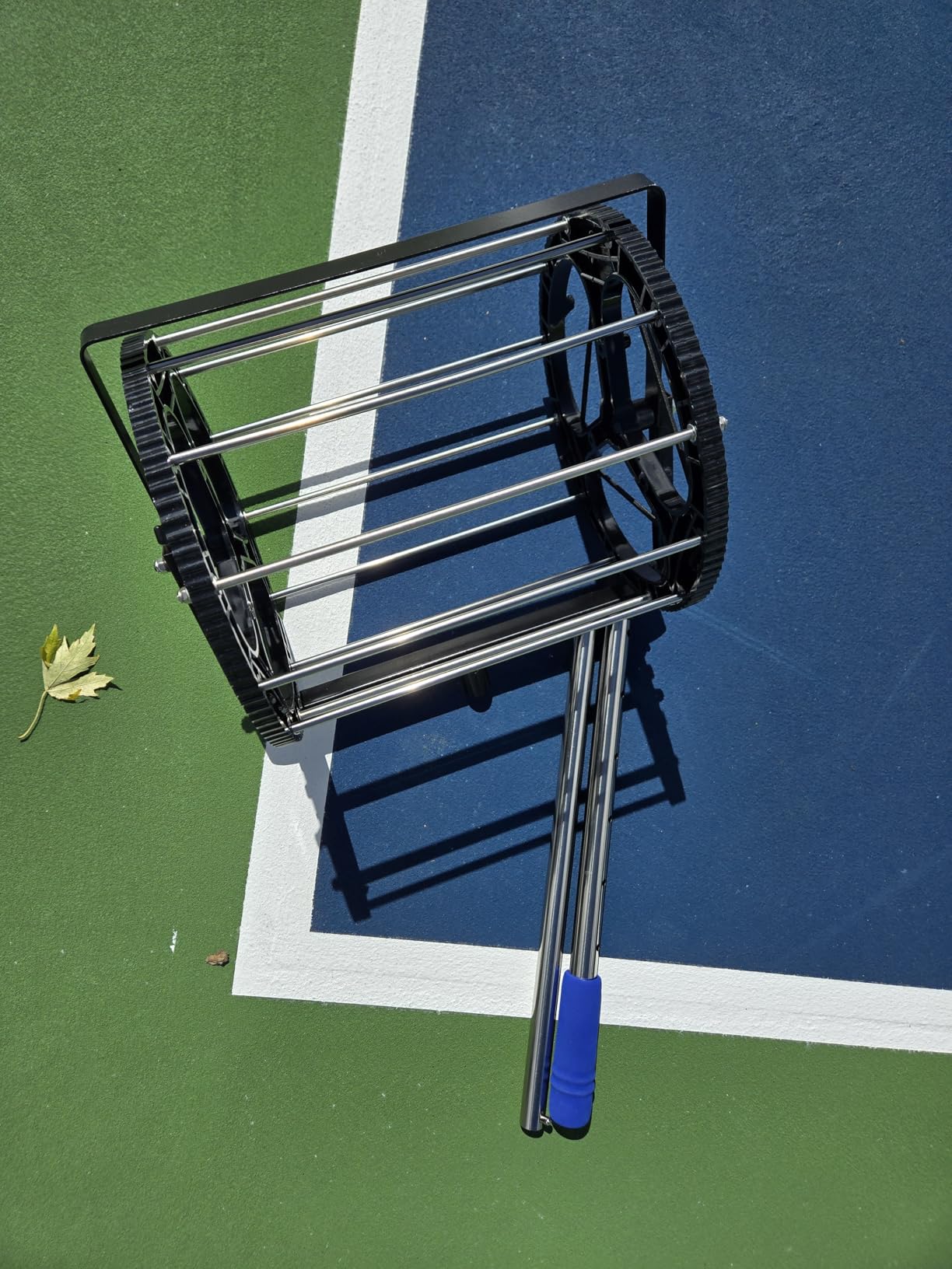 Tennis Ball Hopper for Tennis Coaches and Players, Schools and Clubs, Tennis Court Equipment/Accessory (55 Balls Capacity Wheel Roll-Over) customer photo 1