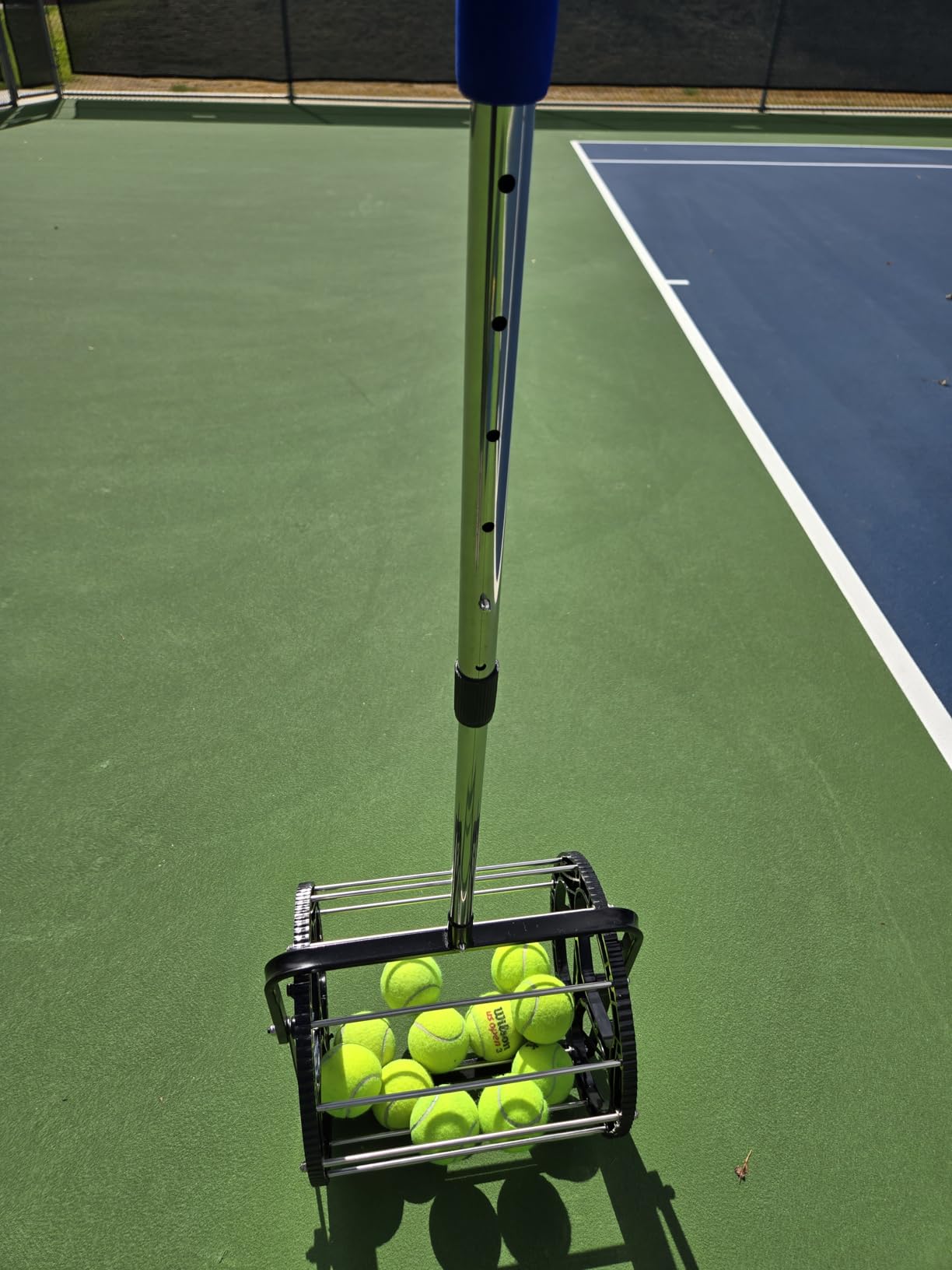Tennis Ball Hopper for Tennis Coaches and Players, Schools and Clubs, Tennis Court Equipment/Accessory (55 Balls Capacity Wheel Roll-Over) customer photo 2