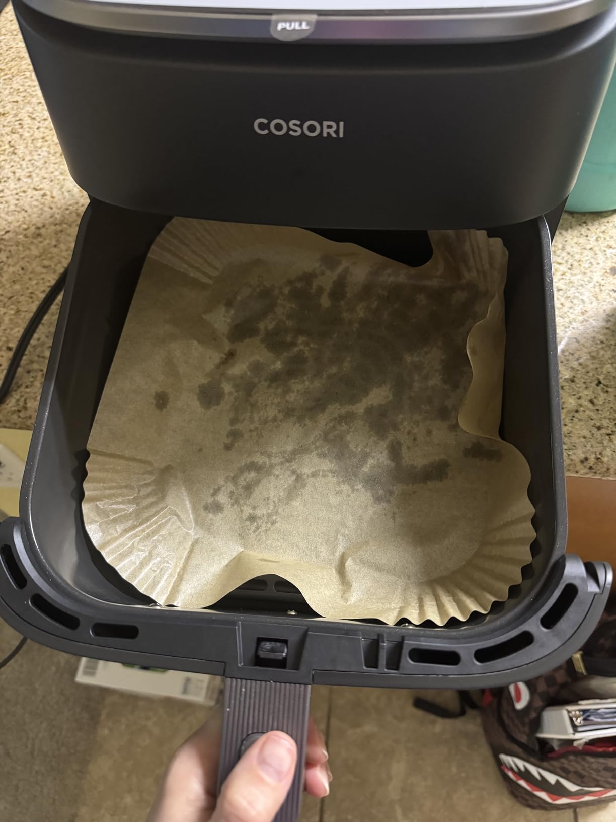Cosori 9-in-1 TurboBlaze Air Fryer 6 Qt, PFAS-Free Ceramic Coating, 90-450F, Dark Gray customer photo 1