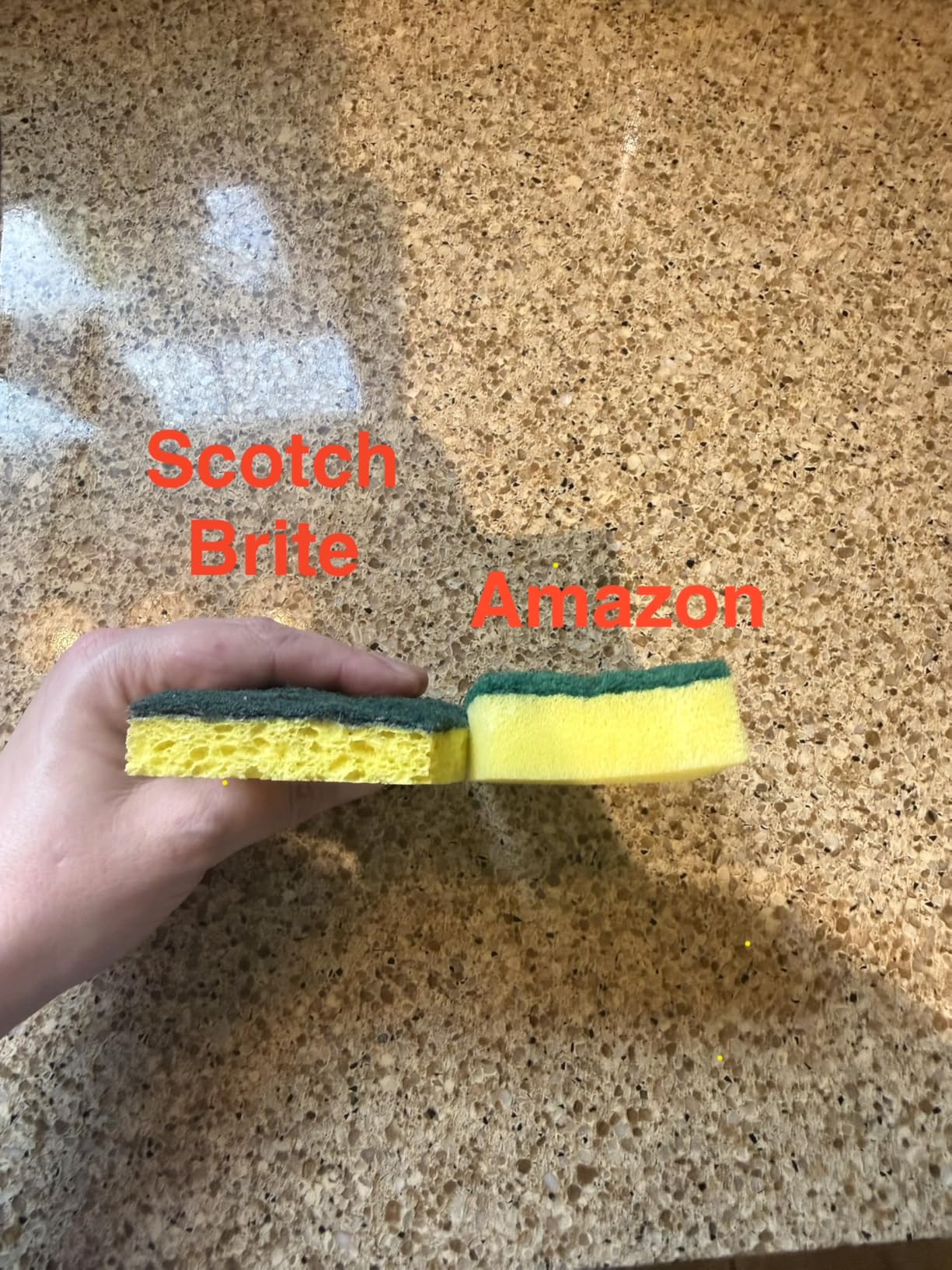 AIDEA Sponges Kitchen, 50 Pack Heavy Duty Dish Sponge, Cleaning Dish Scrubber Sponge for Home and Kitchen, Stink-Free Cleaning Supplies for Pots, Pans customer photo 1