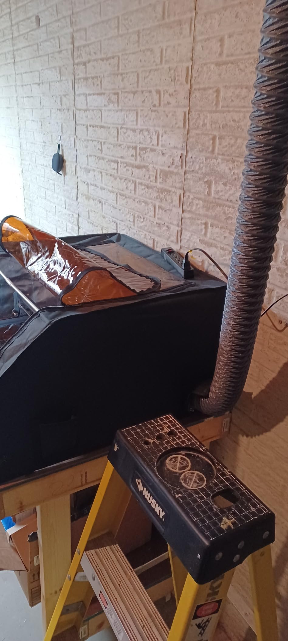 Official Laser Engraver Cover Tent, Fireproof and Dustproof Protective Enclosure with Exhaust Fan and Pipe for Most Laser Cutter, Insulates Against Smoke, Odor and Noise 700x720x400mm customer photo 2