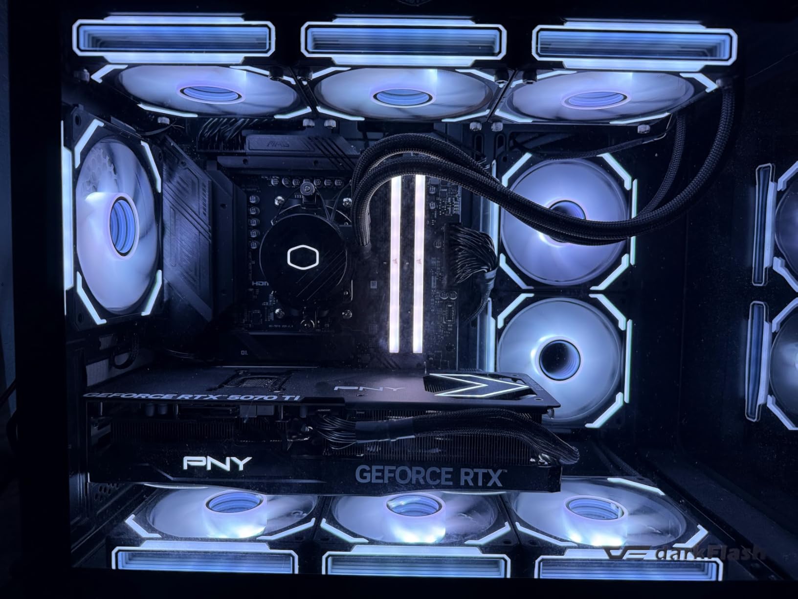Cooler Master MasterLiquid 360L Core 360mm Close-Loop AIO Liquid Cooler, ARGB Sync, Gen S Coldplate Pump, 120mm PWM, CryoFuze 14W/mK, AMD Ryzen AM5/AM4, Intel LGA1700/1200 (MLW-D36M-A18PZ-R1), Black customer photo 2