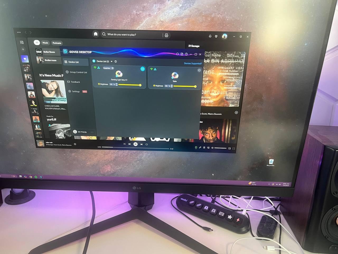 Govee Gaming Light for Monitor G1, RGBIC LED Backlight for 27-34 Inch PC, Smart LED Lights for Monitors with Color Matching, Adapts to Curved Monitors, Double Strip Light Beads with 123 Scene Modes customer photo 2