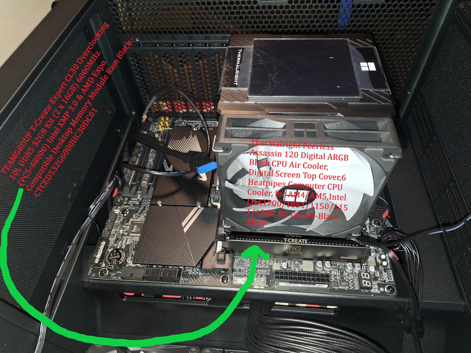 TEAMGROUP T-Create Expert CL30 Overclocking 10L DDR5 32GB Kit (2 x 16GB) 6000MHz (PC5-48000) Intel XMP 3.0 & AMD EXPO Compatible Desktop Memory Module Ram Black - CTCED532G6000HC30DC01 customer photo 1