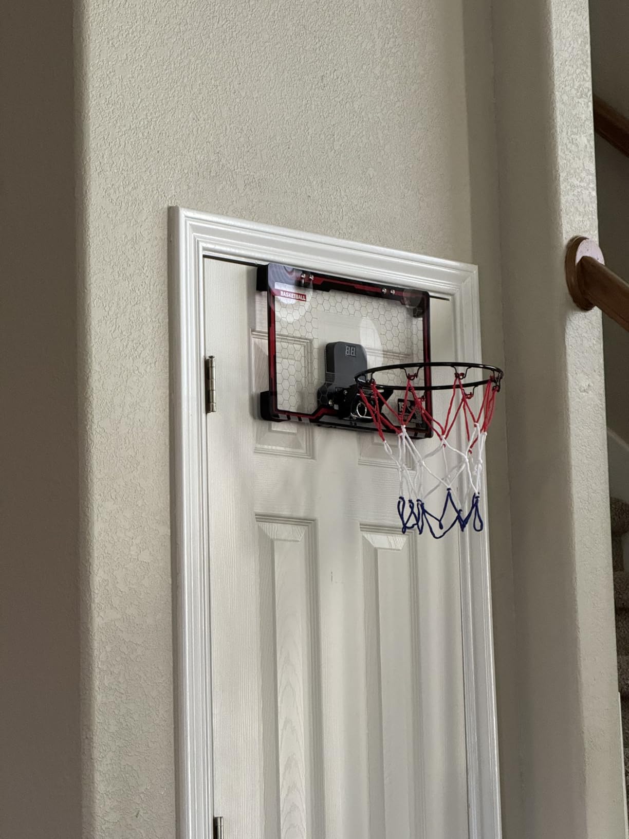 HopeRock Indoor Basketball Hoop for Kids, Over The Door Mini Basketball Hoops, with LED Light, Scoreboard, Birthday Toys Gifts for 5 6 7 8 9 10 11 12+ Year Old Boys customer photo 1