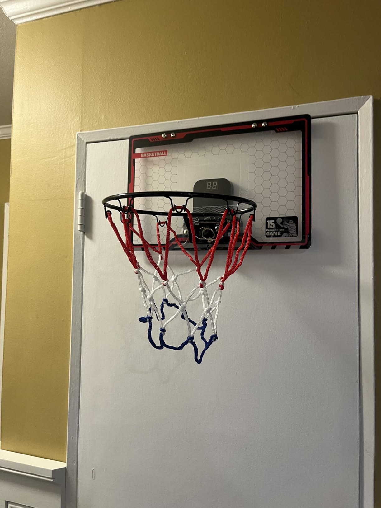 HopeRock Indoor Basketball Hoop for Kids, Over The Door Mini Basketball Hoops, with LED Light, Scoreboard, Birthday Toys Gifts for 5 6 7 8 9 10 11 12+ Year Old Boys customer photo 2