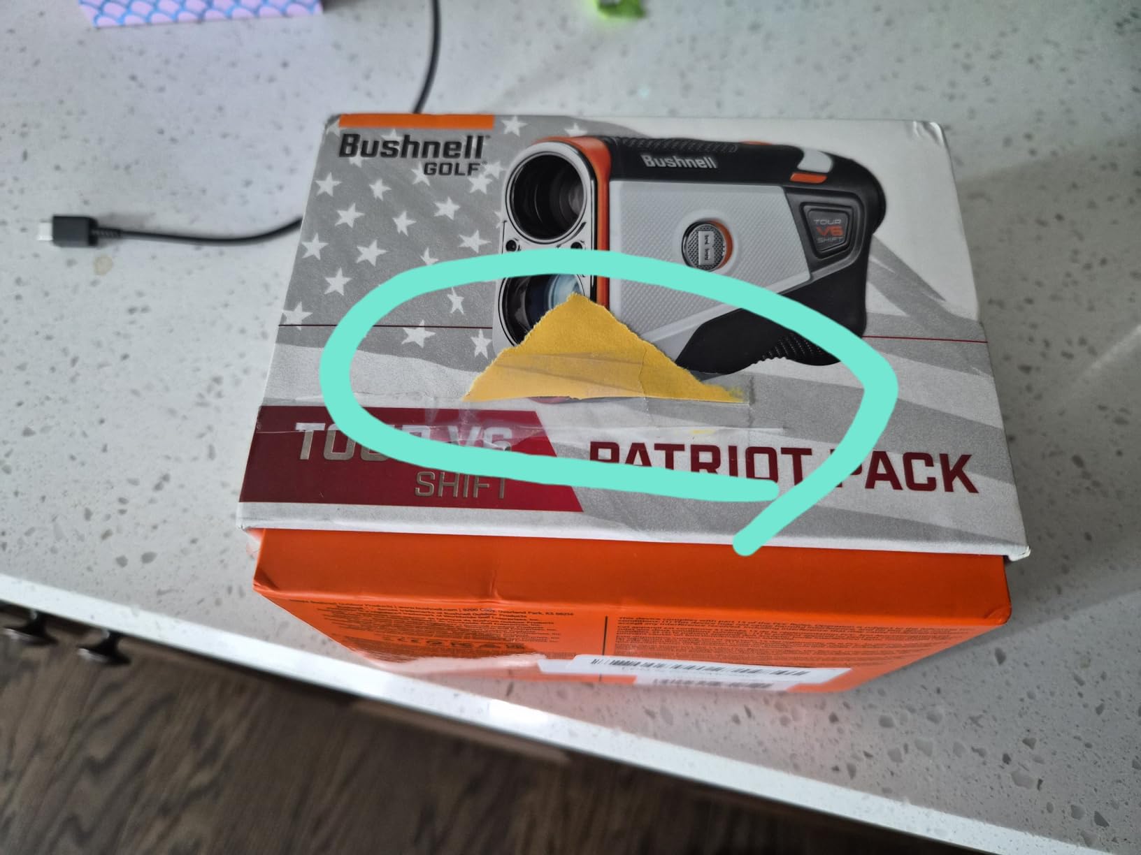 Bushnell Golf Tour V6 Shift Laser Rangefinder with Slope Compensation, 1300-Yard Range, Flag Lock Vibration, Magnetic Cart Mount, 6X Magnification, Waterproof - Tournament Legal customer photo 2