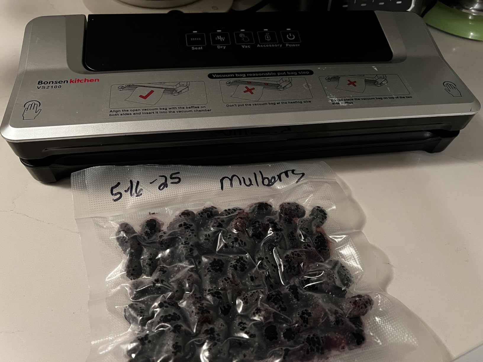 Bonsenkitchen Vacuum Sealer Rolls Bags, 6 Pack 3 Rolls 11