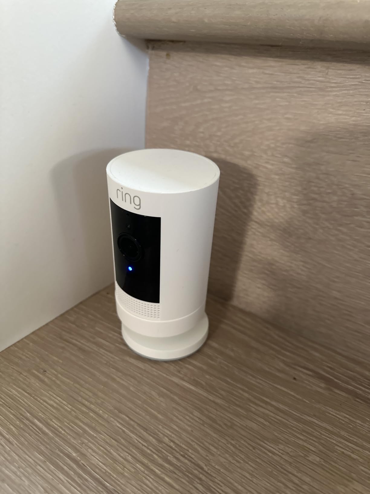 Ring Outdoor Cam (Stick Up Cam), Weather-resistant home or business security camera, outdoor ready, Live View, Color Night Vision, Two-Way Talk, motion alerts, Works with Alexa, White customer photo 2