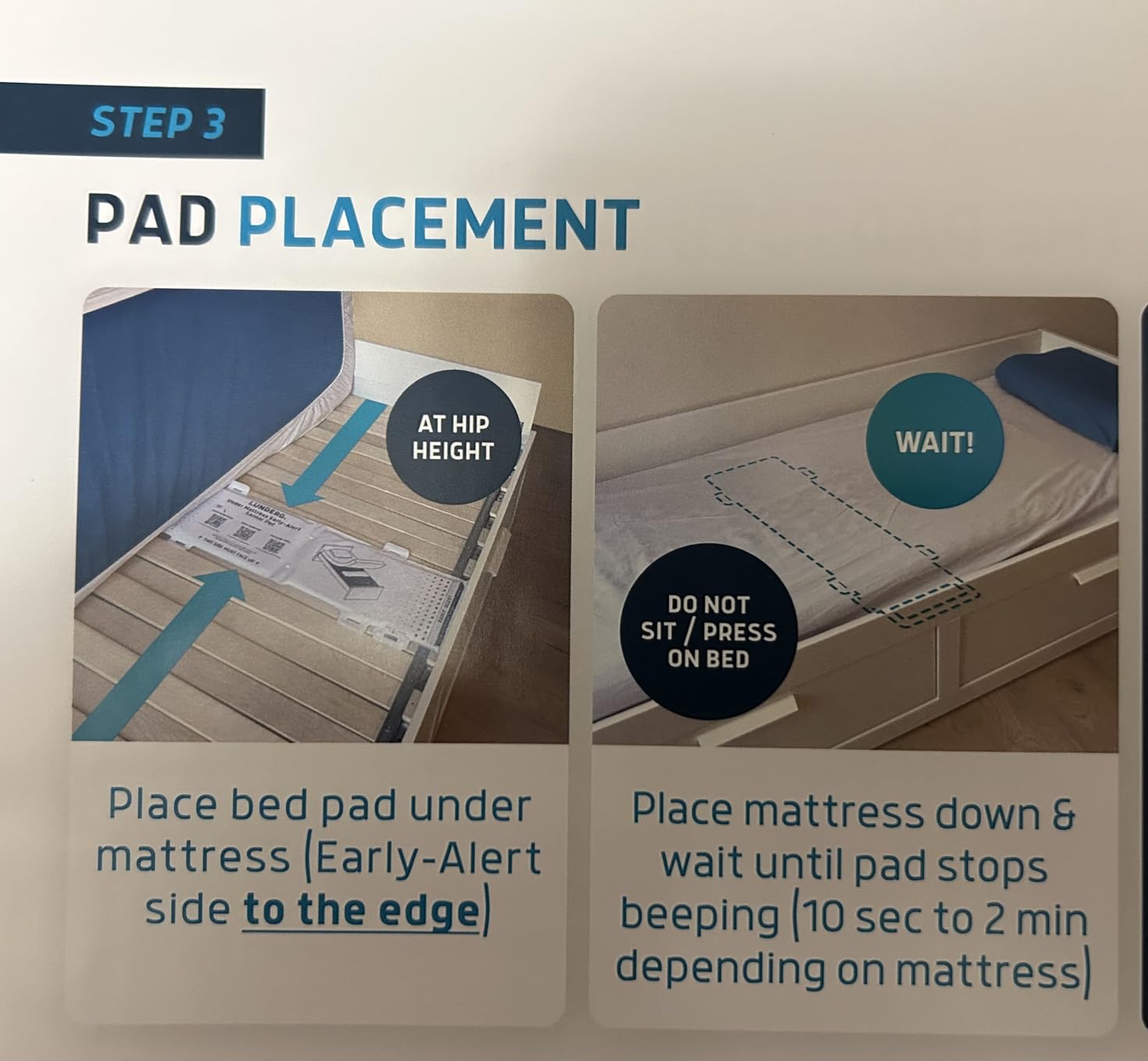 Lunderg Under Mattress Bed Alarm for Elderly Adults - Wireless Sensor Pad with Early Alert & Pager - Bed Alarms and Fall Prevention for Elderly and Dementia Patients - Reduces False Alarms customer photo 2