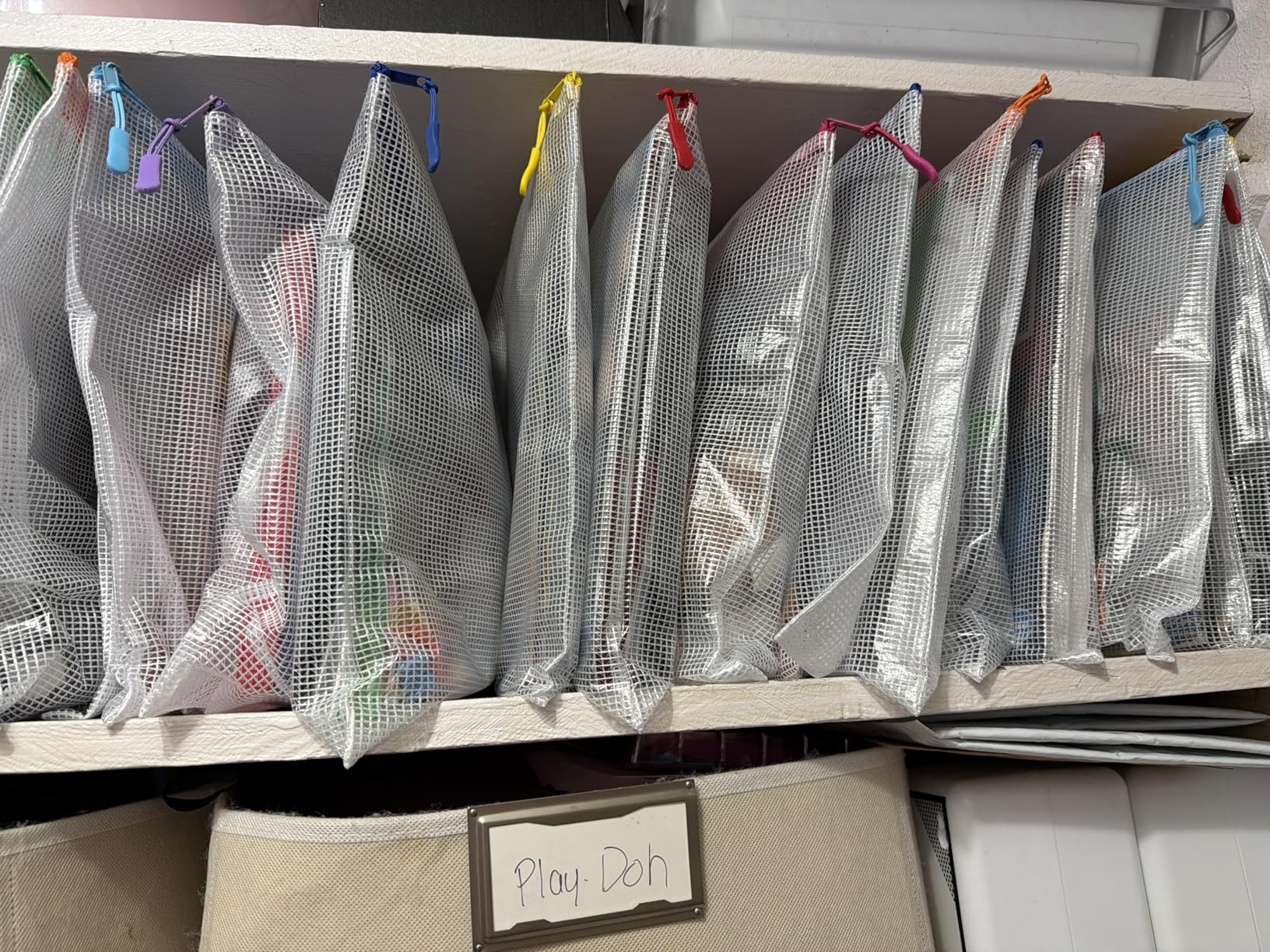 24pcs Mesh Zipper Pouch File Bags Puzzle Storage Bags, A3 17x12 Inches Large Reusable Zipper Pouches for Organizing Classroom Board Game Organization customer photo 1