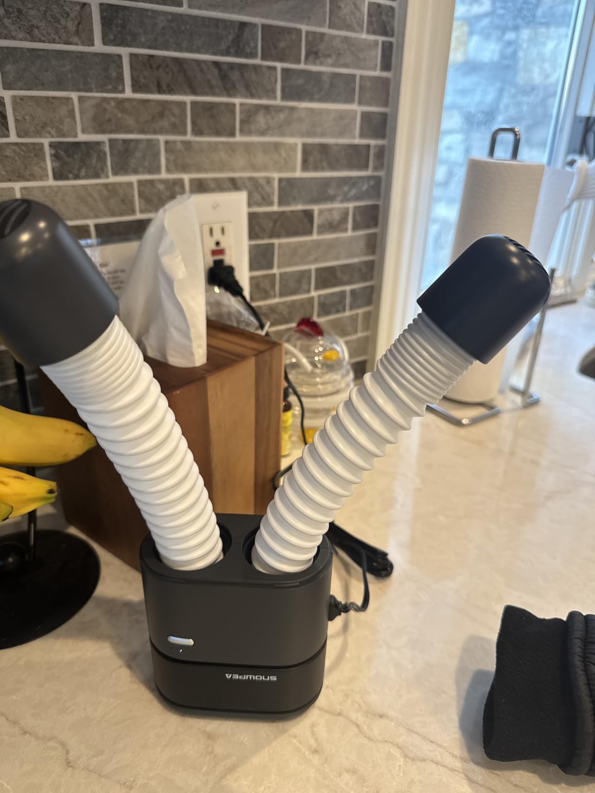 Shoe Dryer,Ski Boot Dryer with Fan Heater,11.8in Extendable Hoses,Rapid Drying,3/6/9 Hour Timer, Portable, Compact customer photo 2