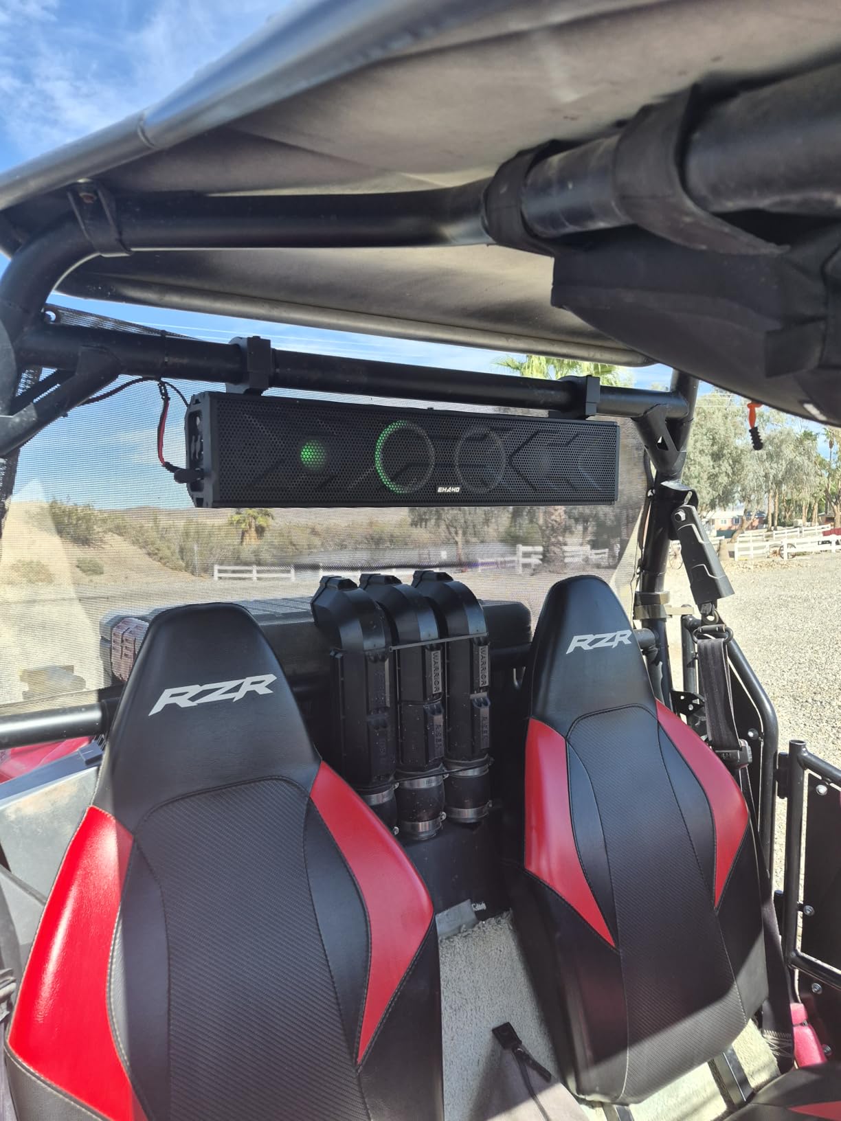 Ehaho 25 Inch UTV Sound Bar, ATV SoundBar Bluetooth with RGB Lighting, IP66 Waterproof Golf Cart Sound Bar, Amplified Powersports SXS SoundBar customer photo 1
