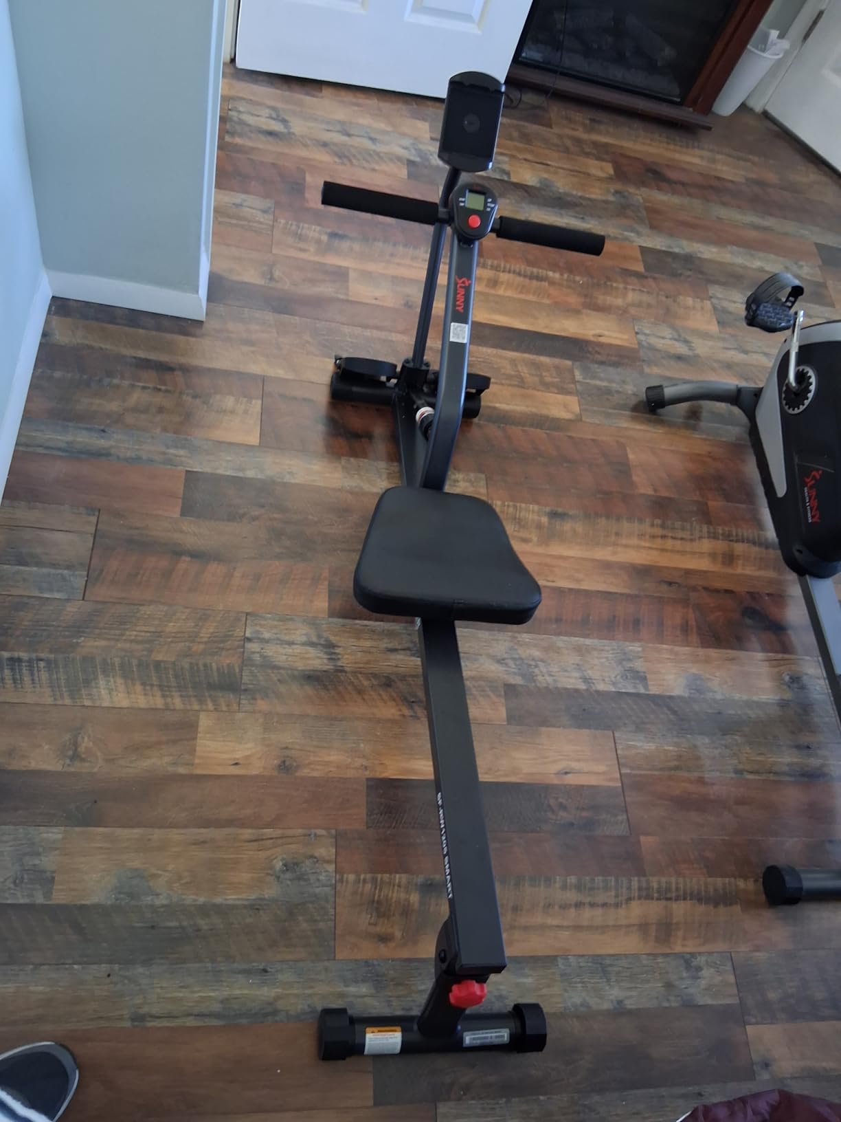 Sunny Health & Fitness Compact Adjustable Rowing Machine with 12 Levels of Resistance for Complete Body Workouts and Optional Free SunnyFit App Enhanced Connectivity customer photo 1