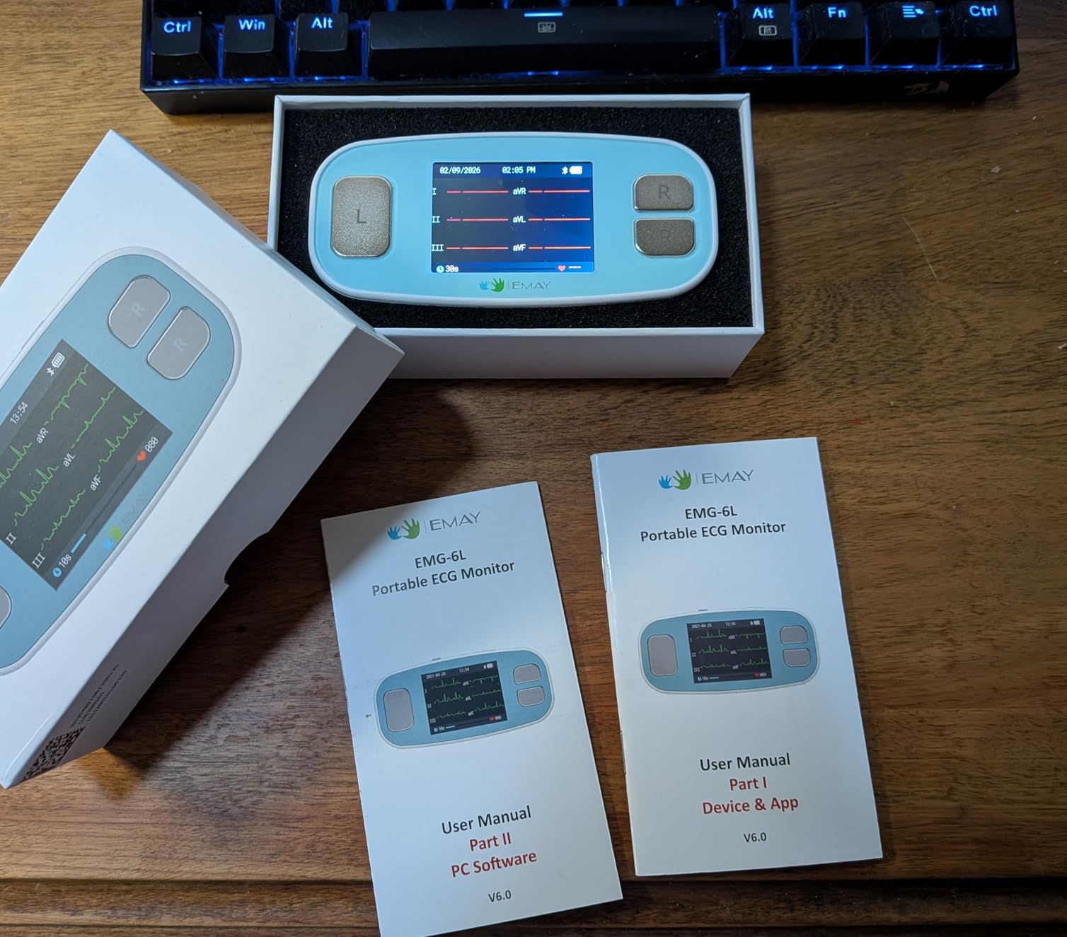 EMAY 6L Portable ECG Monitor | Record ECG and Heart Rate in 6 Channels | Compatible with Smartphone and PC | No Subscription Required customer photo 1