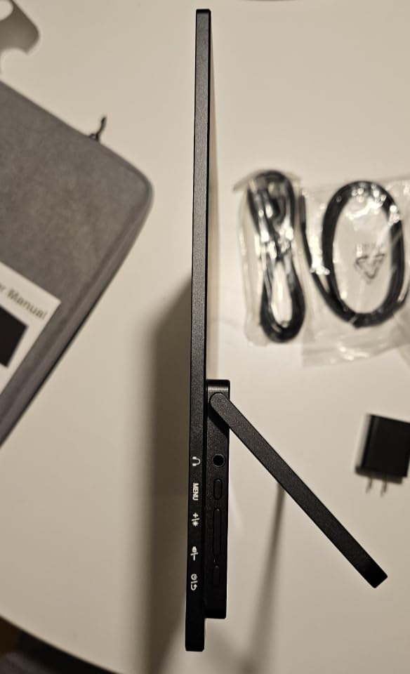 Portable Monitor 16 inch 2K QHD 2560X1600 145% sRGB 144 Hz HDR HDMI USB-C Travel Monitor for Laptop MacBook PC Surface PS5 Xbox, External Display with Kickstand & Speakers, VESA Compatible customer photo 1