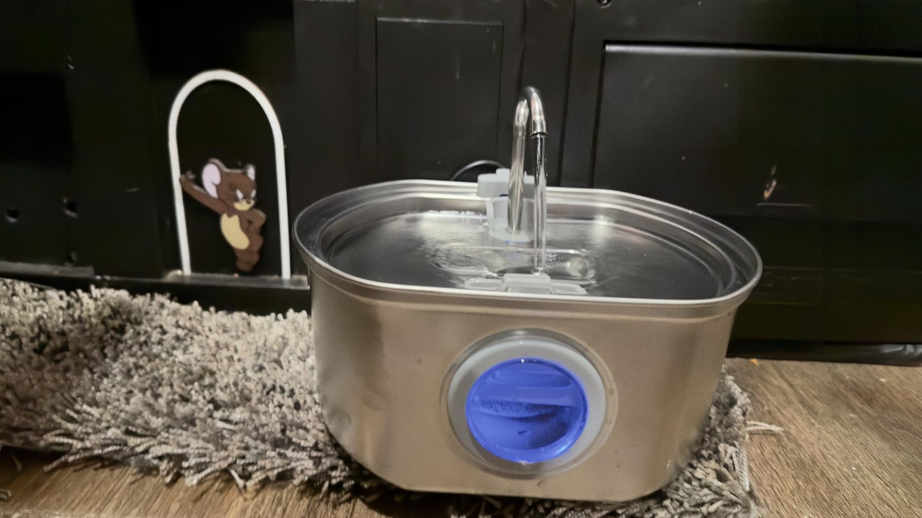 Cat Water Fountain Stainless Steel: 108oz/3.2L Cat Fountain for Drinking- Pet Water Fountain Inside - Automatic Dog Watering Dispenser Bowl - Pet Feeding & Watering Supplies - Water Level Window customer photo 1