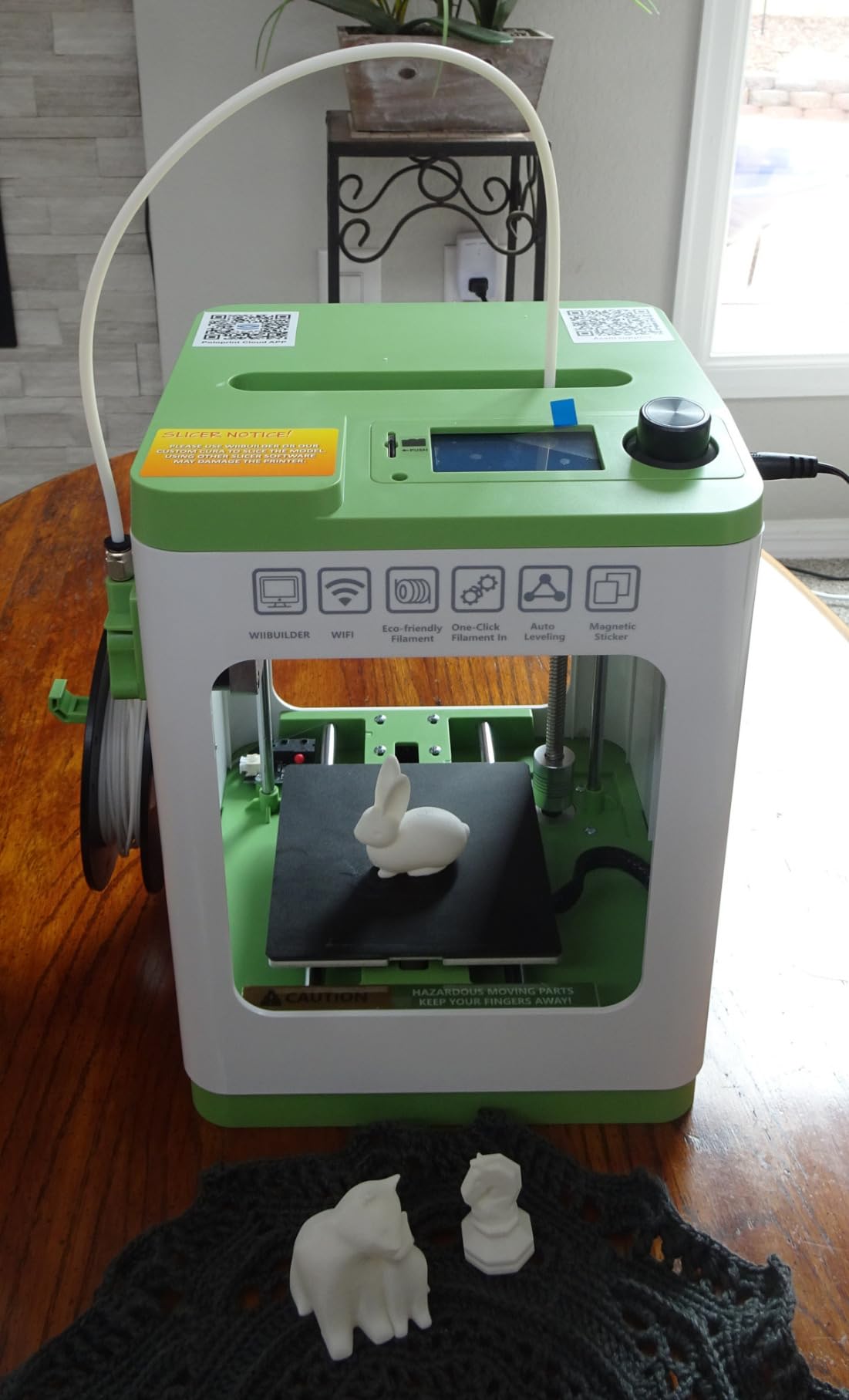 Fully Assembled Mini 3D Printer for Kids and Beginners - Complete Starter Kit with Auto Leveling 3D Printing Machine, 10M PLA Filament, and SD Card - WiFi 3D Home Printer for MAC Windows Linux (Green) customer photo 2