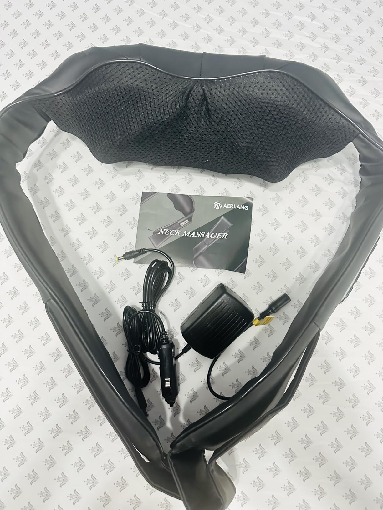 AERLANG Shiatsu Back and Neck Massager, Back Massager Deep Tissue Kneading Neck and Shoulder Massage with Heat, Electric Massage Pillow Fathers Day Gift Ideas from Daughter Son (NOT Cordless) customer photo 1