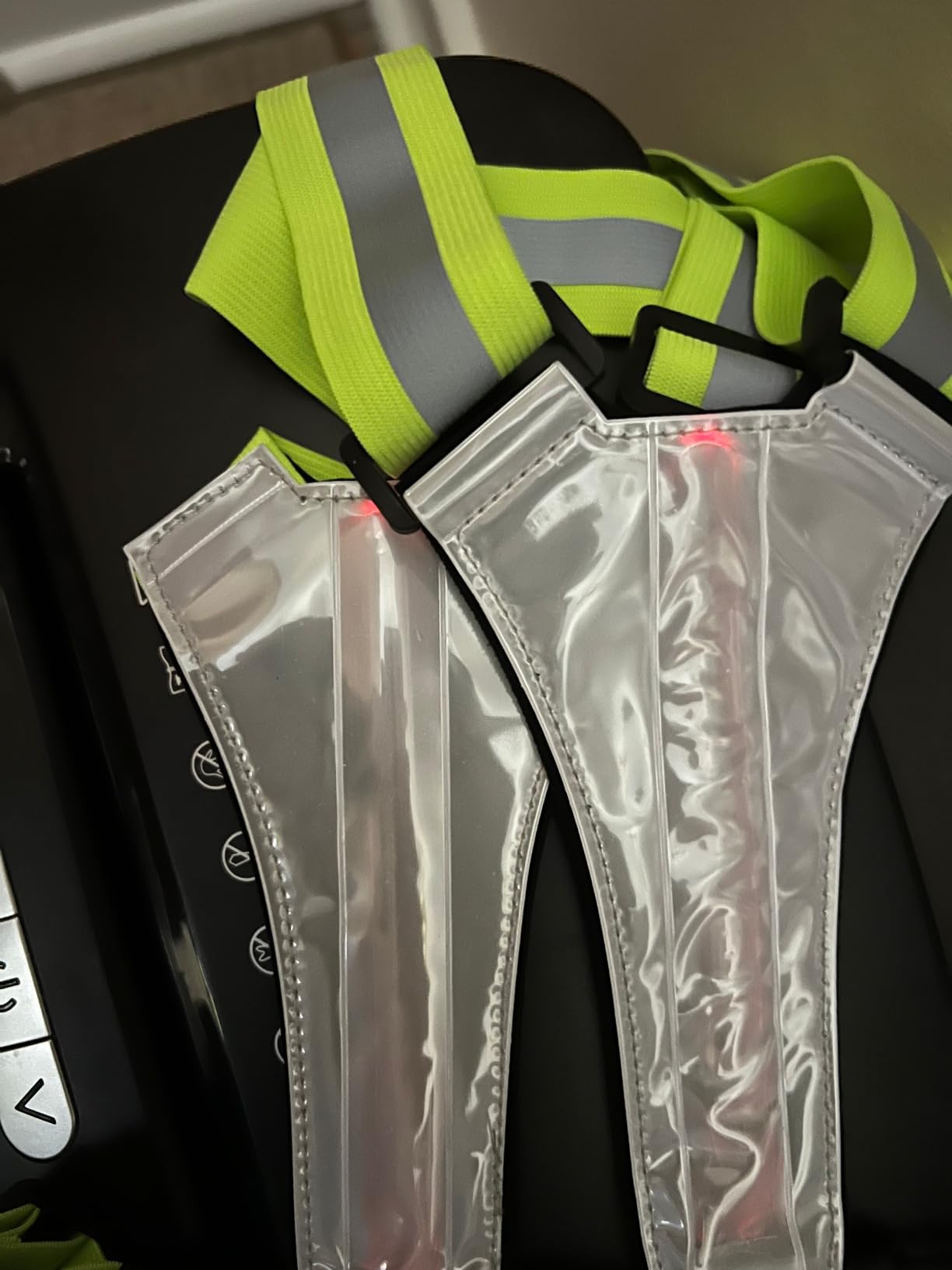 Zacro LED Reflective Vest Running Gear, 5 Lights Colors High Visibility Reflective Running Gear Rechargeable Light Up Running Vest for Walking Running Cycling, Adjustable for Men Women Kids customer photo 2