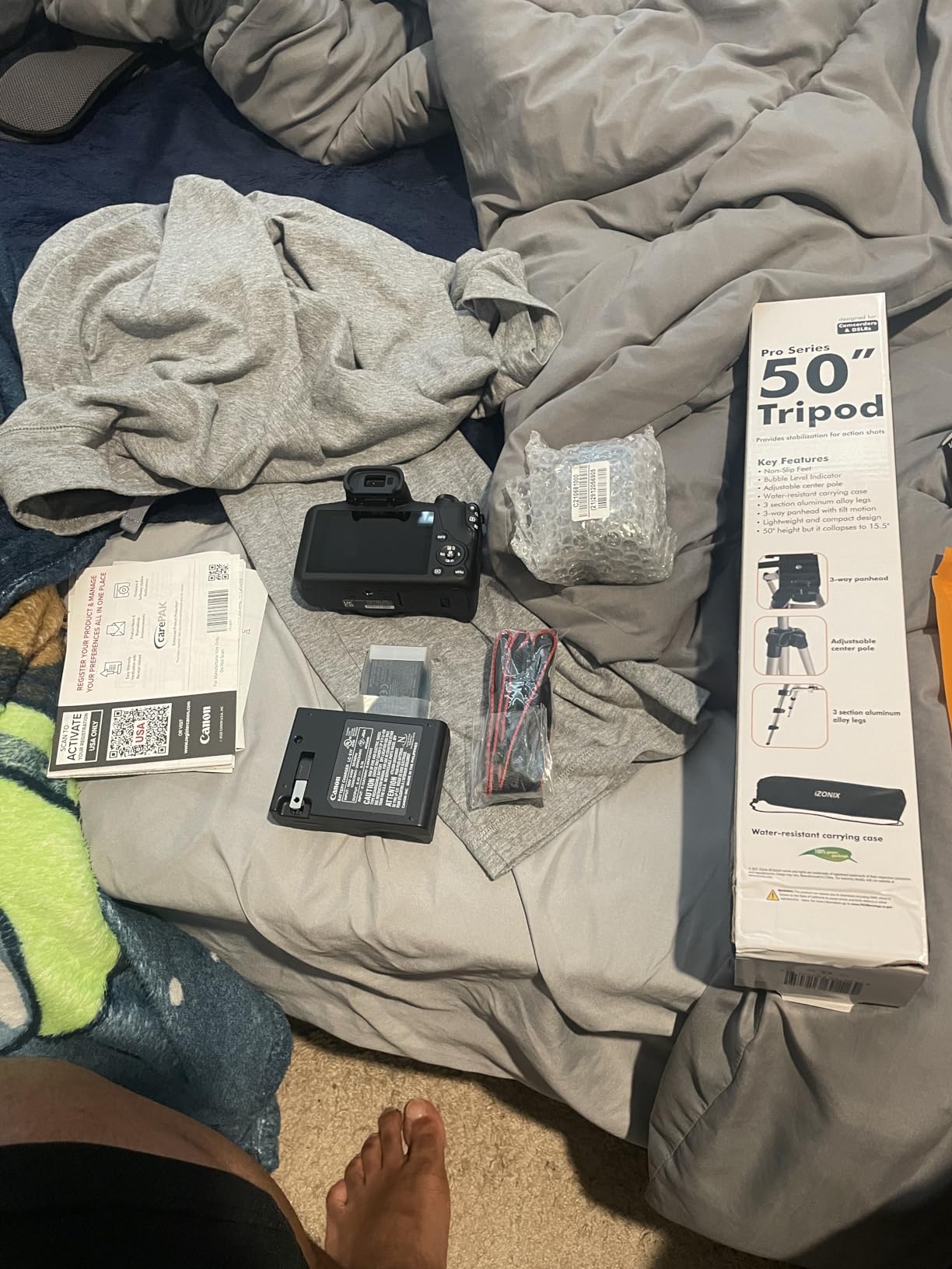 Canon EOS R100 Mirrorless Camera w/RF-S 18-45mm f/4.5-6.3 STM Lens + Wide Angle & Telephoto Lenses + 64GB Memory + 3pc Filter Kit + Case + Flash + Tripod customer photo 1