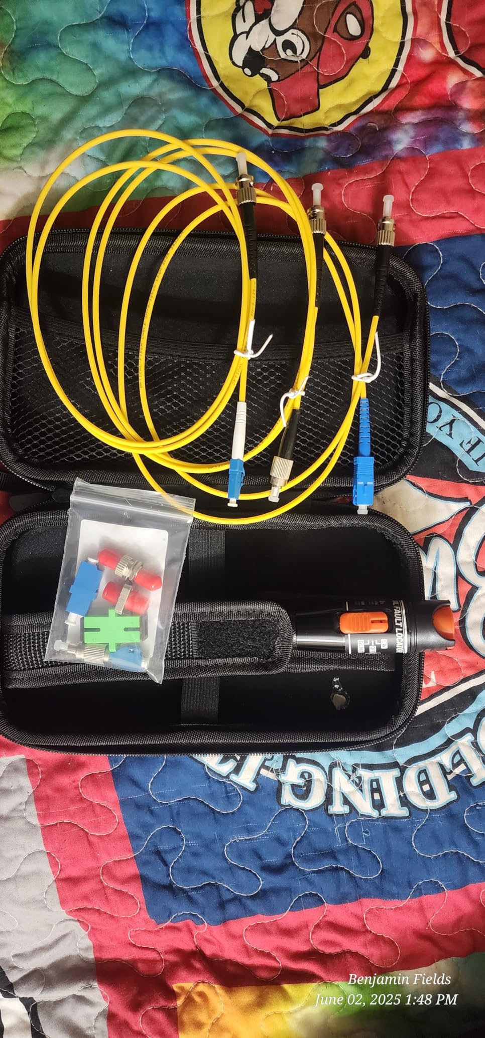 Fiber Optic Cable Troubleshoot Kit - Visual Fault Locator &1pc FC to LC Adapter & 1pc LC, SC, ST, FC Coupler & 3 Short Patch Cords (Mode Number: VFL-50) customer photo 2
