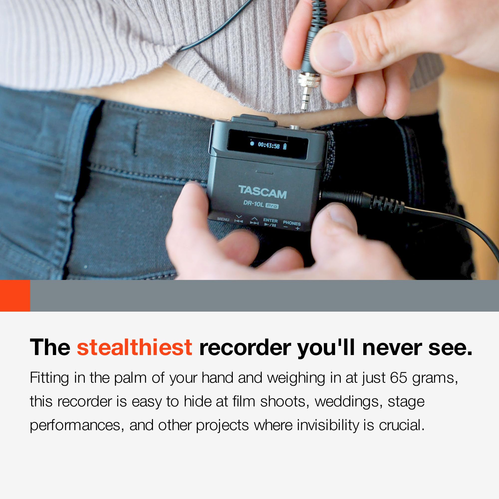 DR-10L Pro Field Recorder with Lavalier Microphone and 32-bit Float Recording for Audio for Video - Supports 512GB microSDXC and LTC Jam Sync for Seamless Timecode Synchronization customer photo 1