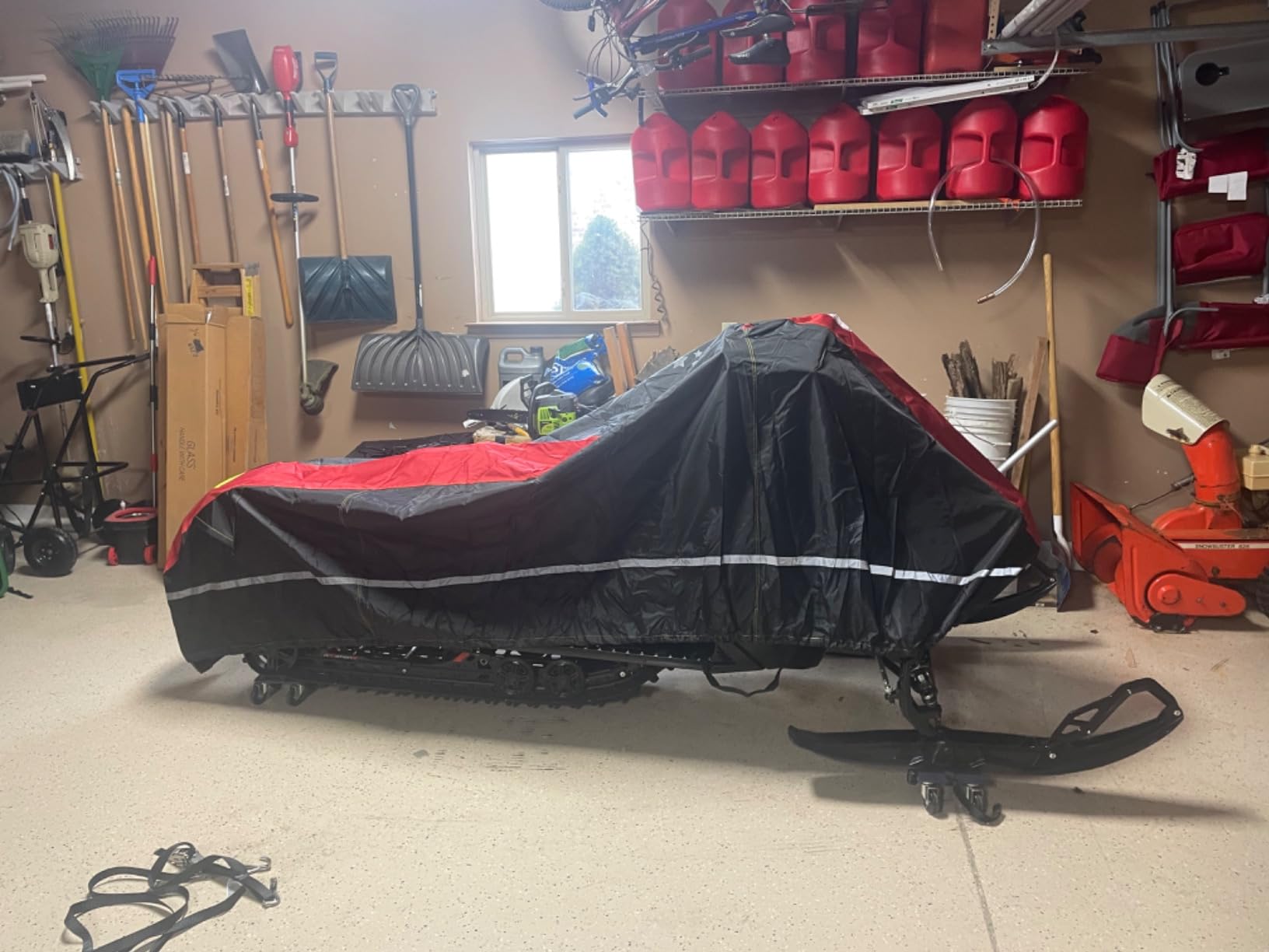 LIBZAKI Snowmobile Cover Waterproof Sled Ski Cover 600D Heavy Duty Oxford Fabric Freeze-Resistant Down to -40°F Compatible with Polaris,Ski-Doo,Arctic Cat,Yamaha,Lynx,Camso,CFMOTO 126