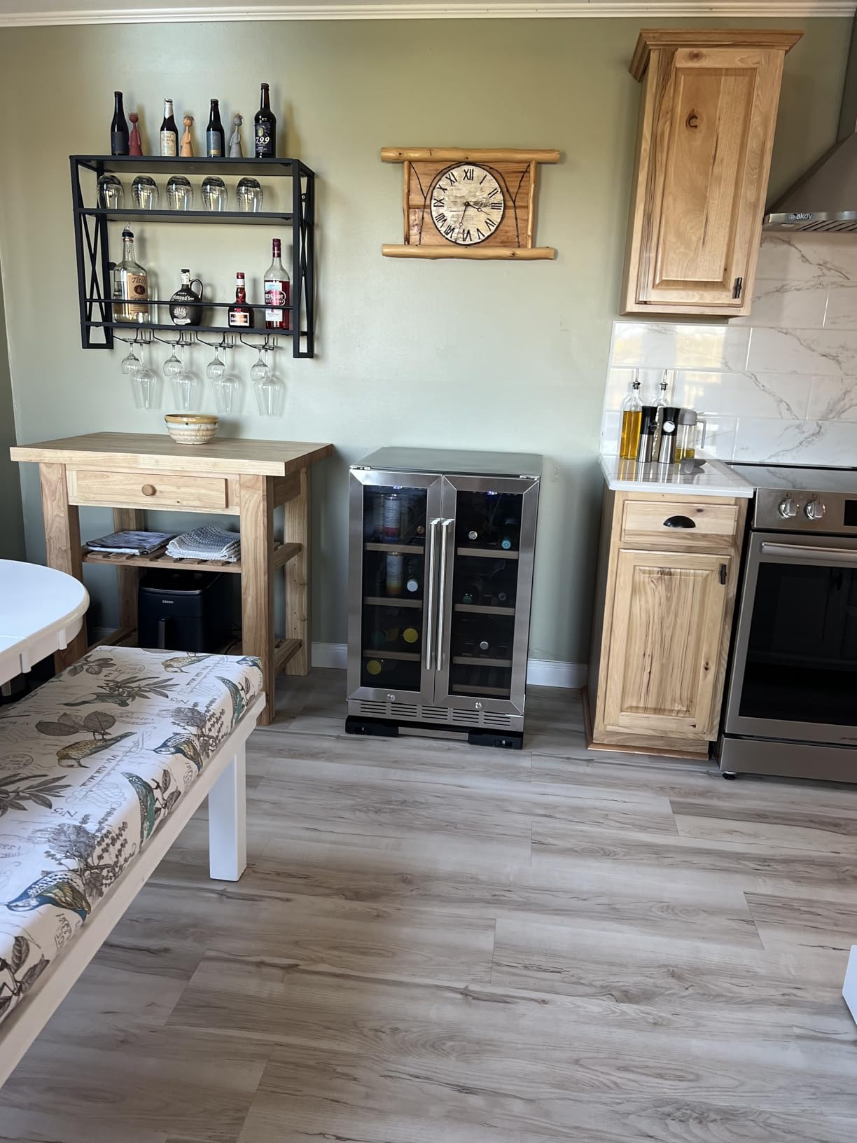 Wine Cooler Refrigerator 24 Inch, 180 Bottles Large Wine Fridge Dual Zones, Tall Freestanding/Built-in Wine Cellar Professional with Reversible Door Sliding Rail Shelves customer photo 2