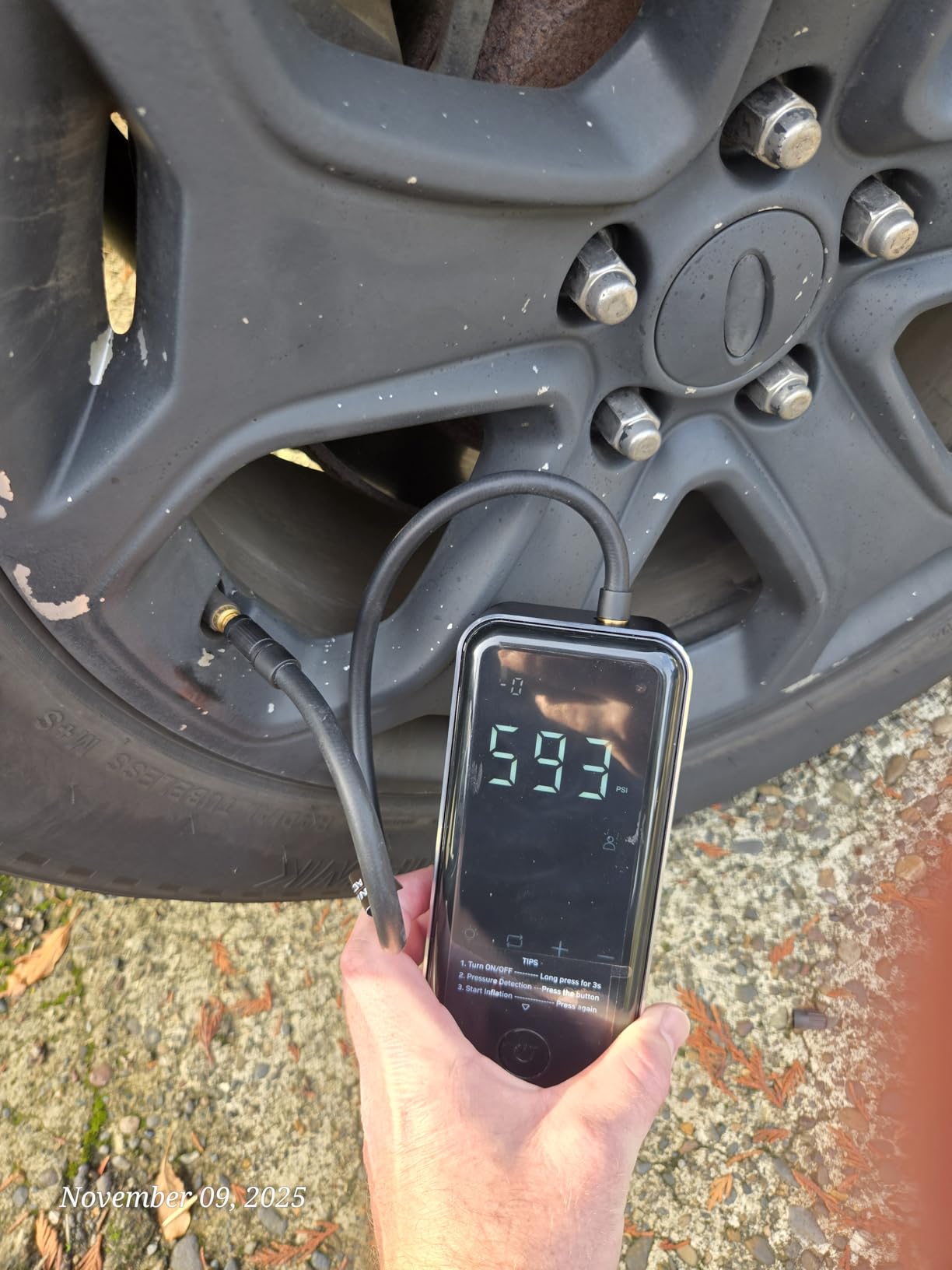 DENVIX Tire Inflator Portable Air Compressor, 2X Faster Inflation Cordless Air Compressor, Electric Air Pump for Car Tires with 15000 mAh Battery Capacity, 45W 3X Faster Charging, Deluxe Package customer photo 1