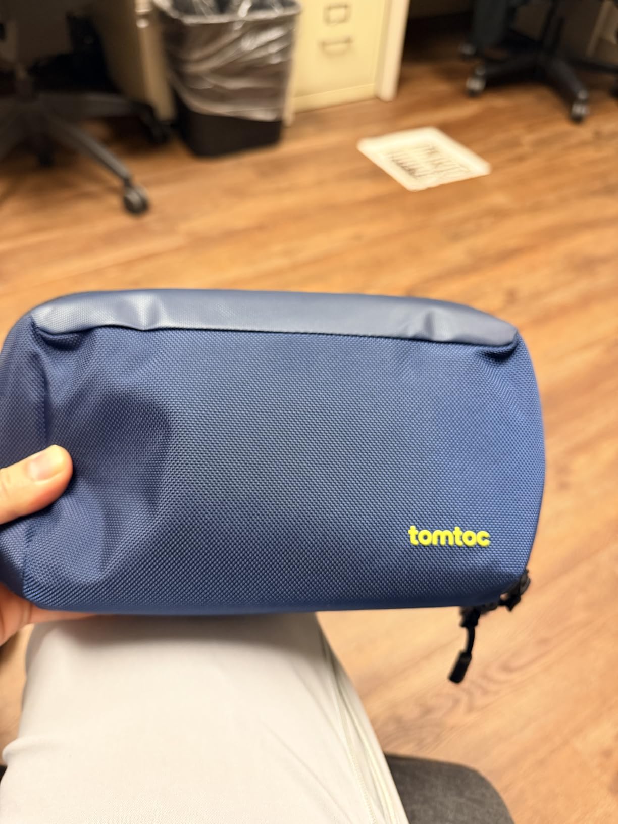 tomtoc Travel Cable Organizer Pouch, Electronics Accessories Organizer Portable Waterproof Double Accessories Carry Case for Cord, Charger, Cables, USB Drive, Black customer photo 2